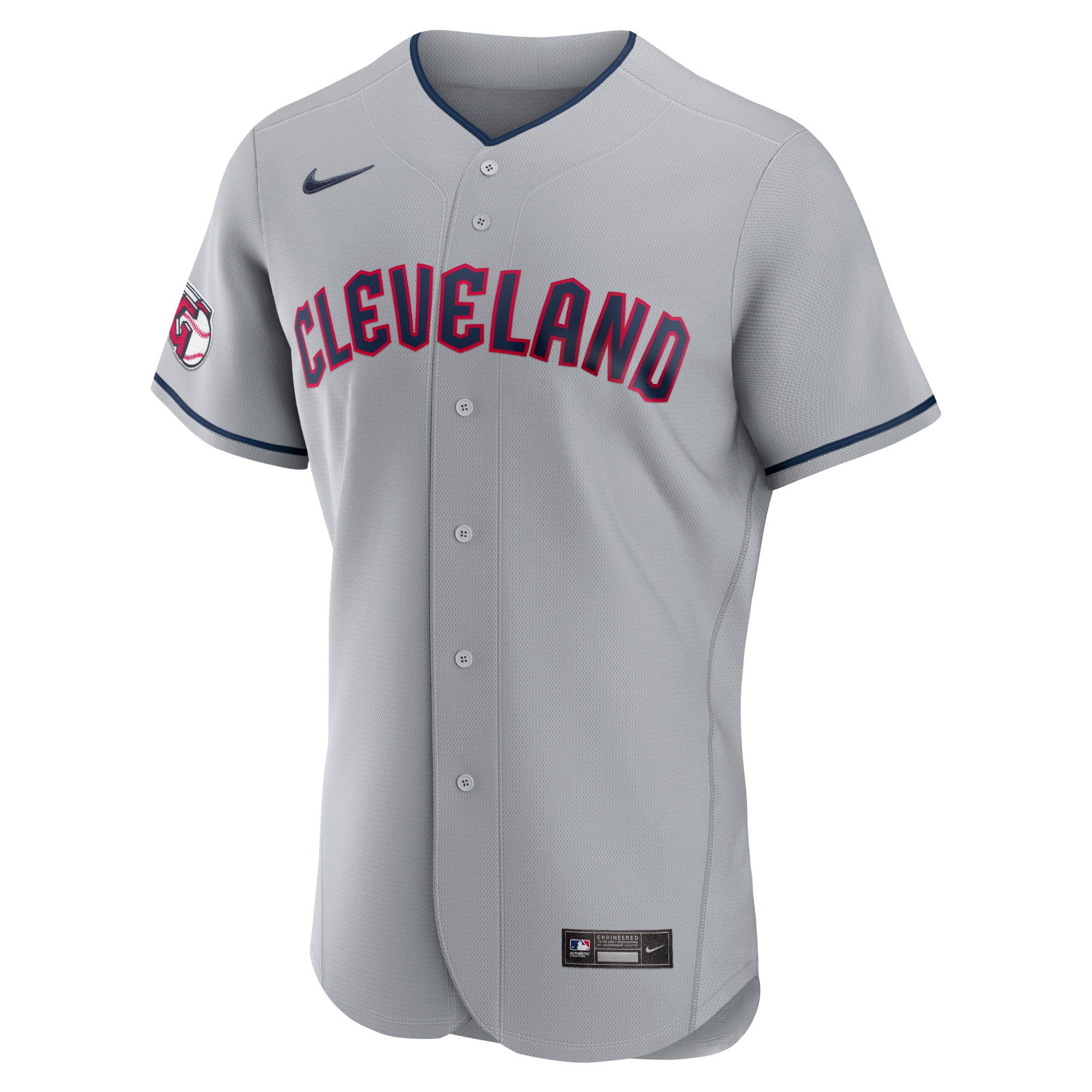 Cleveland Guardians Nike Road Authentic Team Jersey - Gray - PersonalJerseys