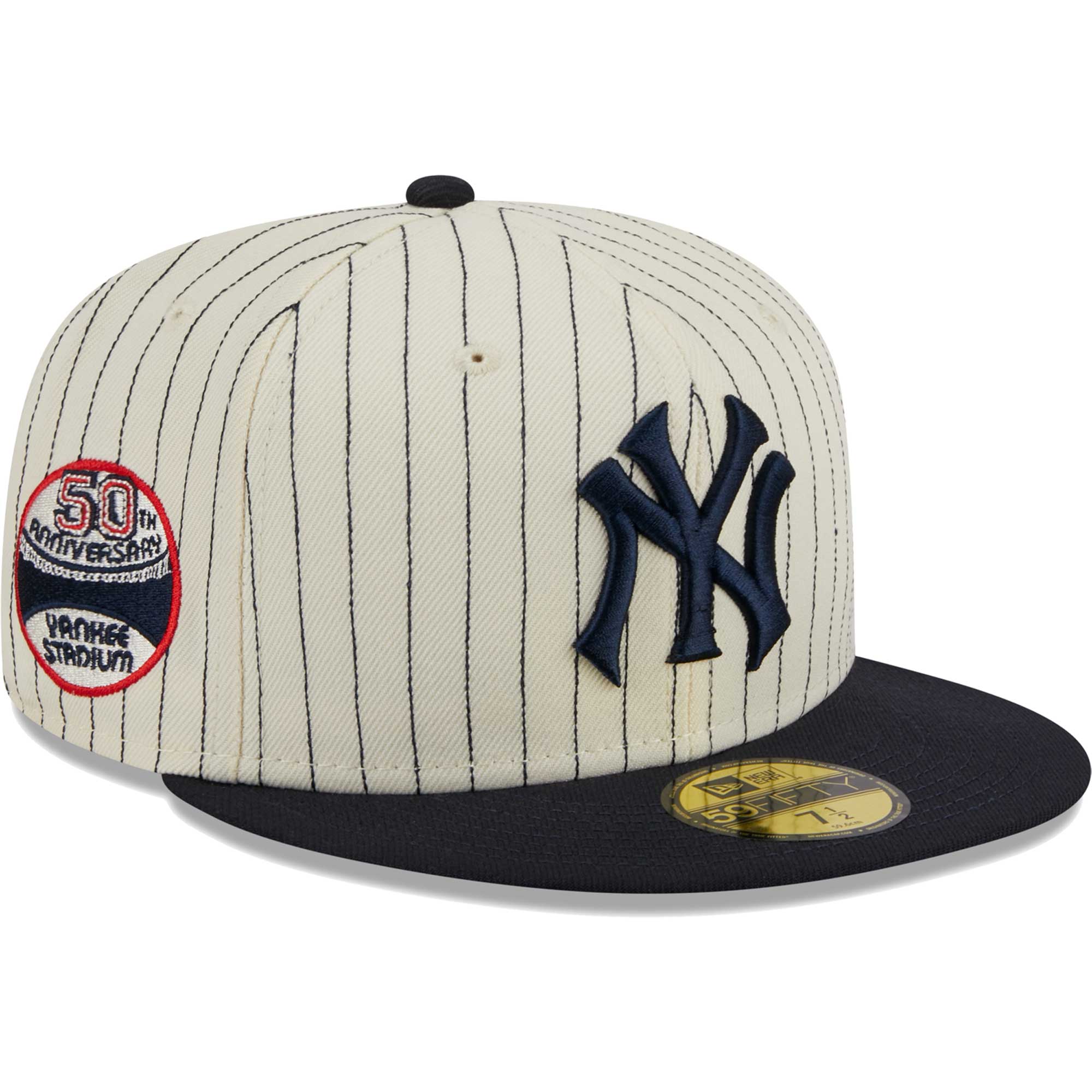 New York Yankees New Era  Retro Jersey Script 59FIFTY Fitted Hat - White - PersonalJerseys