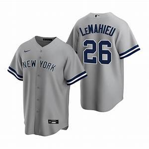 Mens New York Yankees DJ LeMahieu Cool Base Replica Jersey Grey - PersonalJerseys
