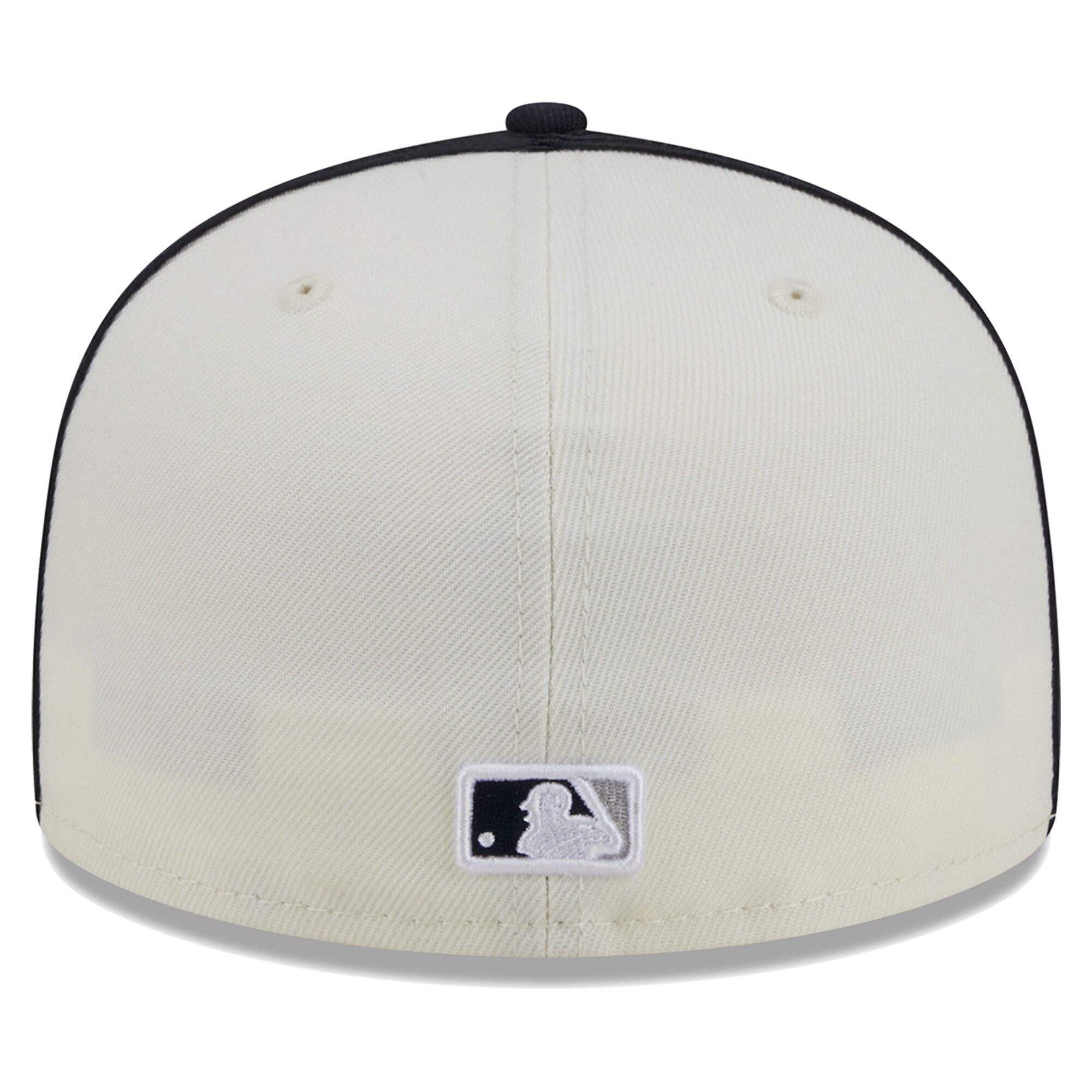 New York Yankees New Era Chrome Sutash 59FIFTY Fitted Hat - Cream/Navy - PersonalJerseys