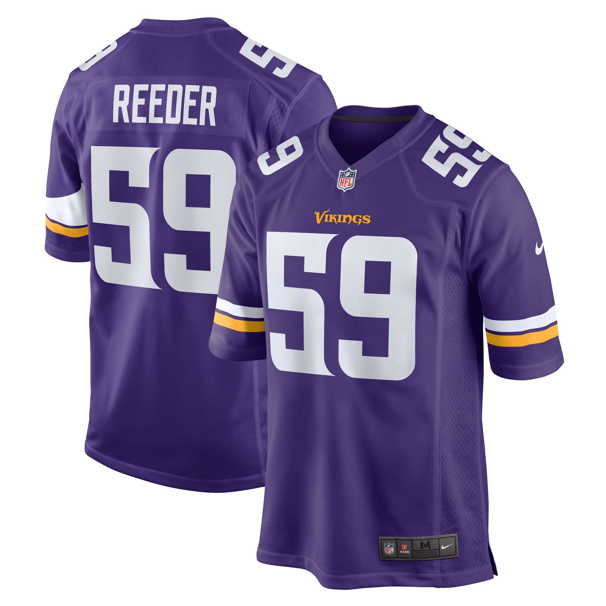 Troy Reeder Minnesota Vikings Nike Game Jersey - Purple - PersonalJerseys
