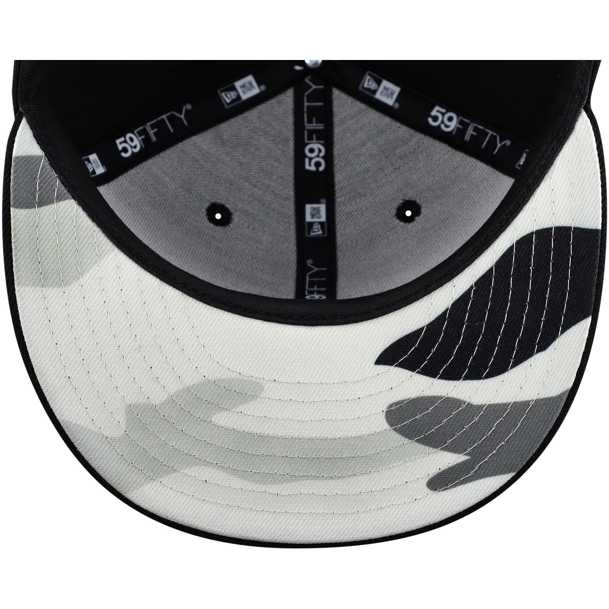 New York Yankees New Era Chrome Camo Undervisor 59FIFTY Fitted Hat - Black - PersonalJerseys