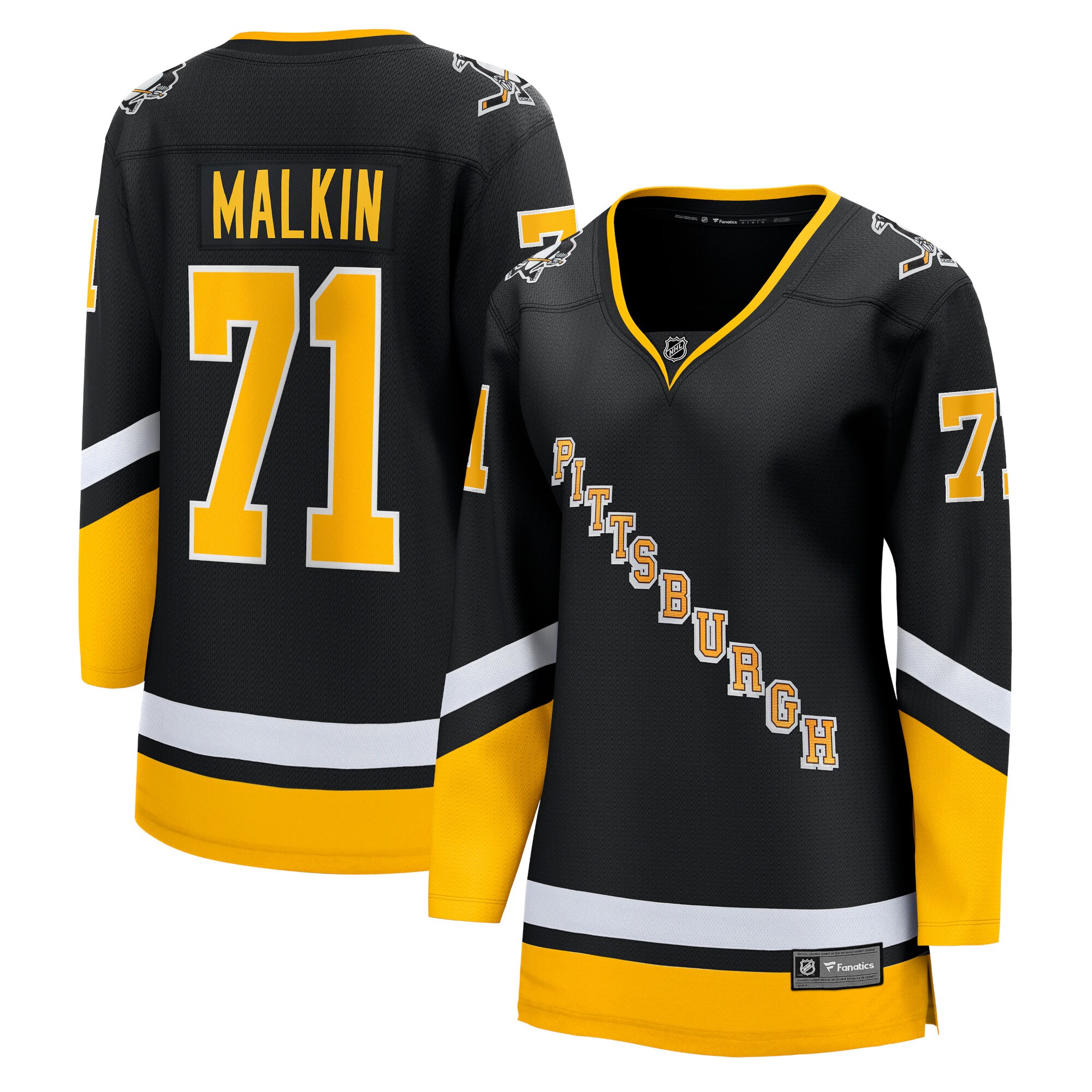 Evgeni Malkin Pittsburgh Penguins Fanatics Branded Women's 2021/22 Alternate Premier Breakaway Player Jersey - Black - PersonalJerseys