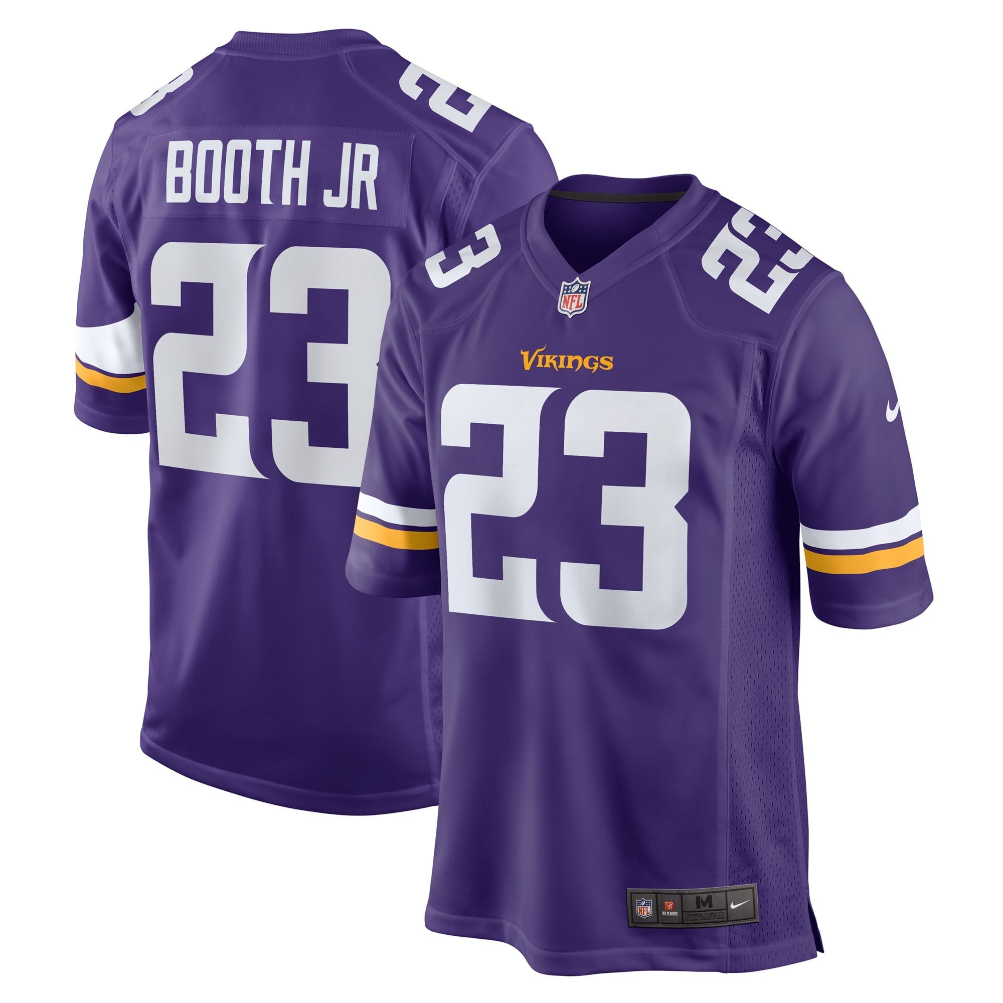 Men's Nike Andrew Booth Jr. Purple Minnesota Vikings Player Game Jersey - PersonalJerseys