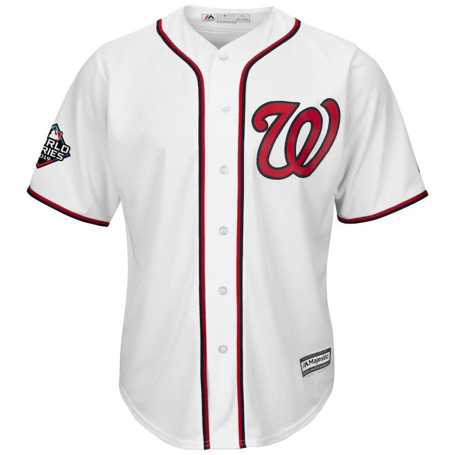 Max Scherzer Washington Nationals Majestic 2019 World Series Bound Official Cool Base Player Jersey - White - Friend Lounge Store - Shop for All Things Jerseys Sports - PersonalJerseys