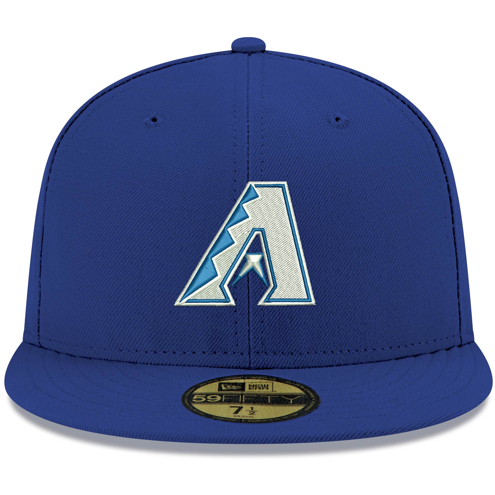 Arizona Diamondbacks New Era White Logo 59FIFTY Fitted Hat - Royal - PersonalJerseys