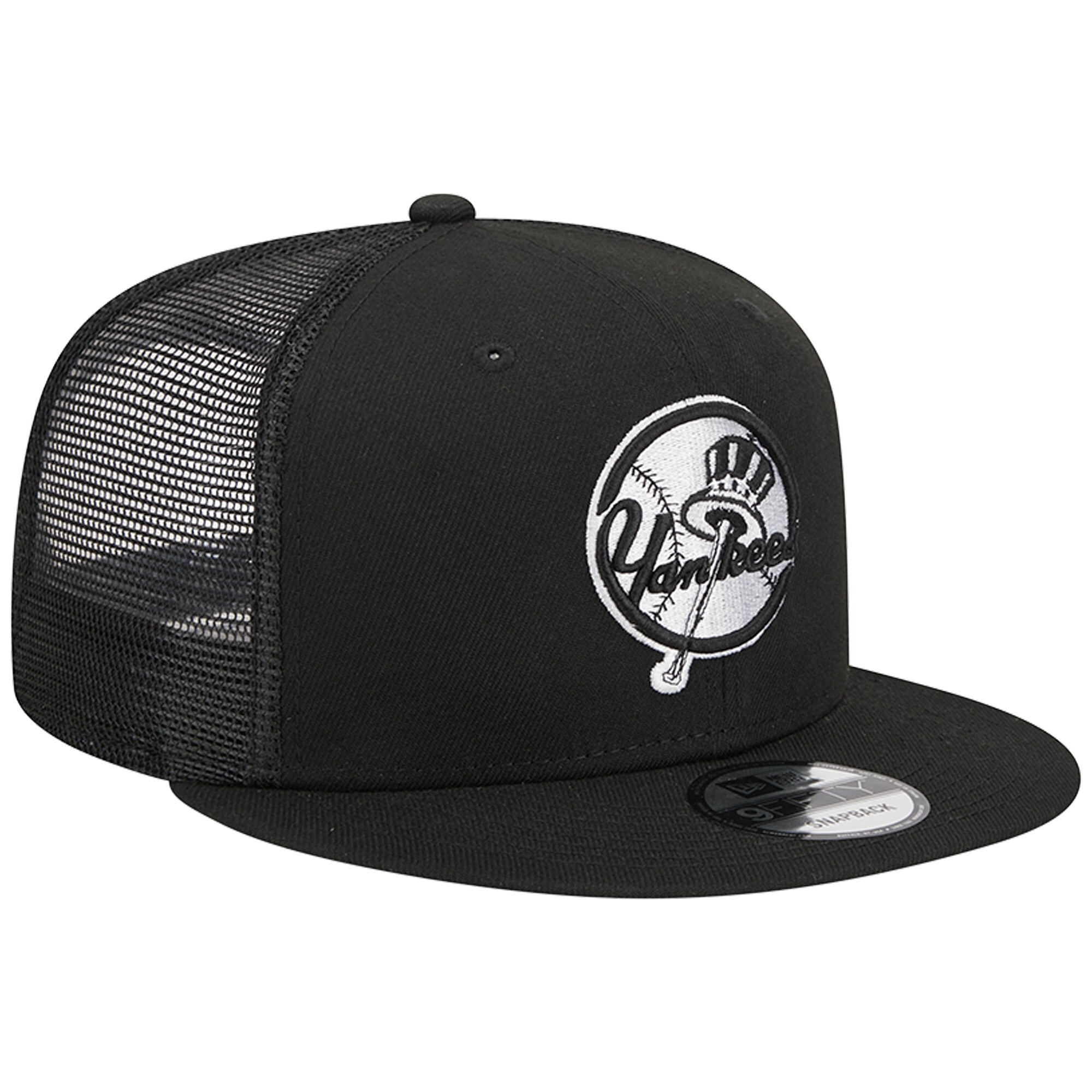 New York Yankees New Era Top Hat Trucker 9FIFTY Snapback Hat - Black - PersonalJerseys