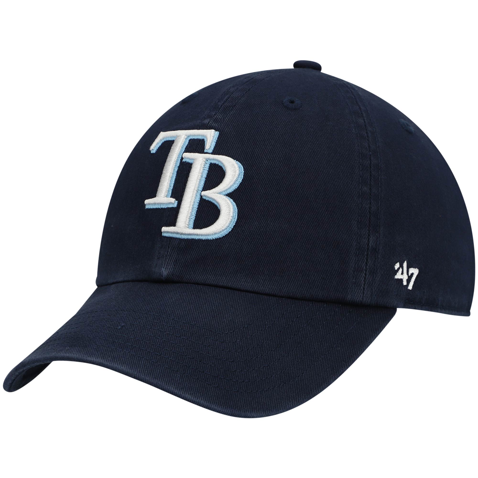 Tampa Bay Rays '47 Youth Team Logo Clean Up Adjustable Hat - Navy - PersonalJerseys