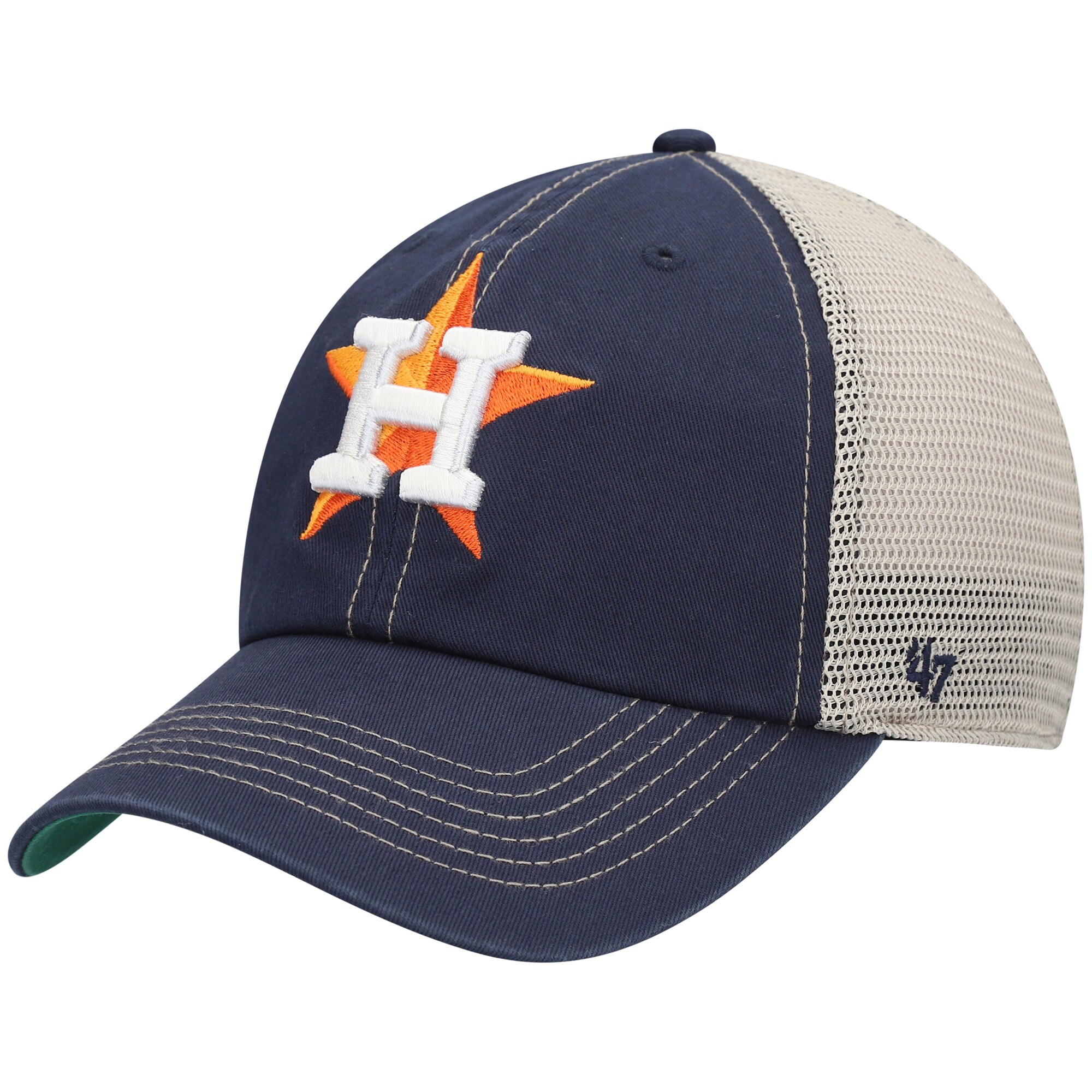 Houston Astros '47 Logo Trawler Clean Up Trucker Snapback Hat - Navy - PersonalJerseys