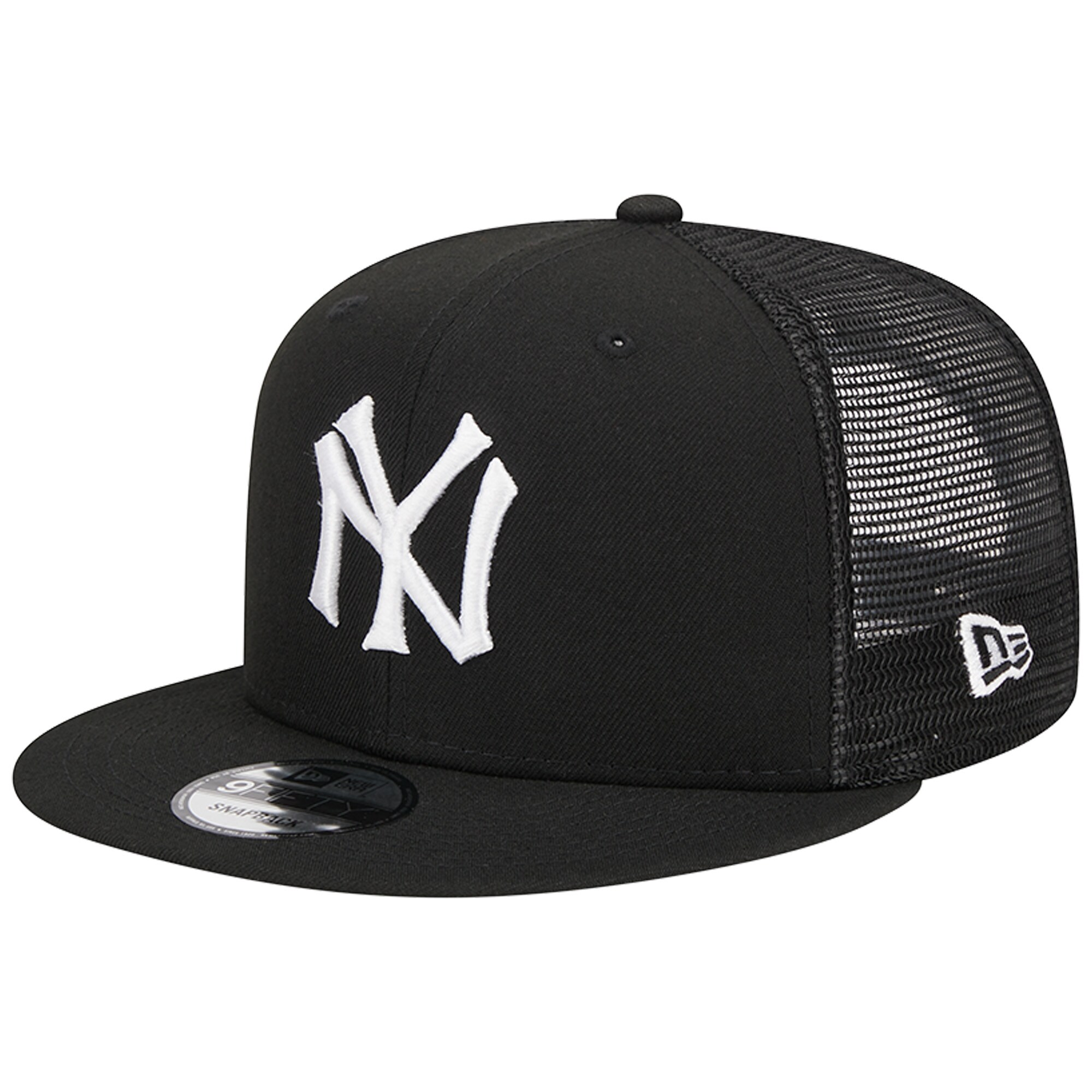New York Yankees New Era Trucker 9FIFTY Snapback Hat - Black - PersonalJerseys