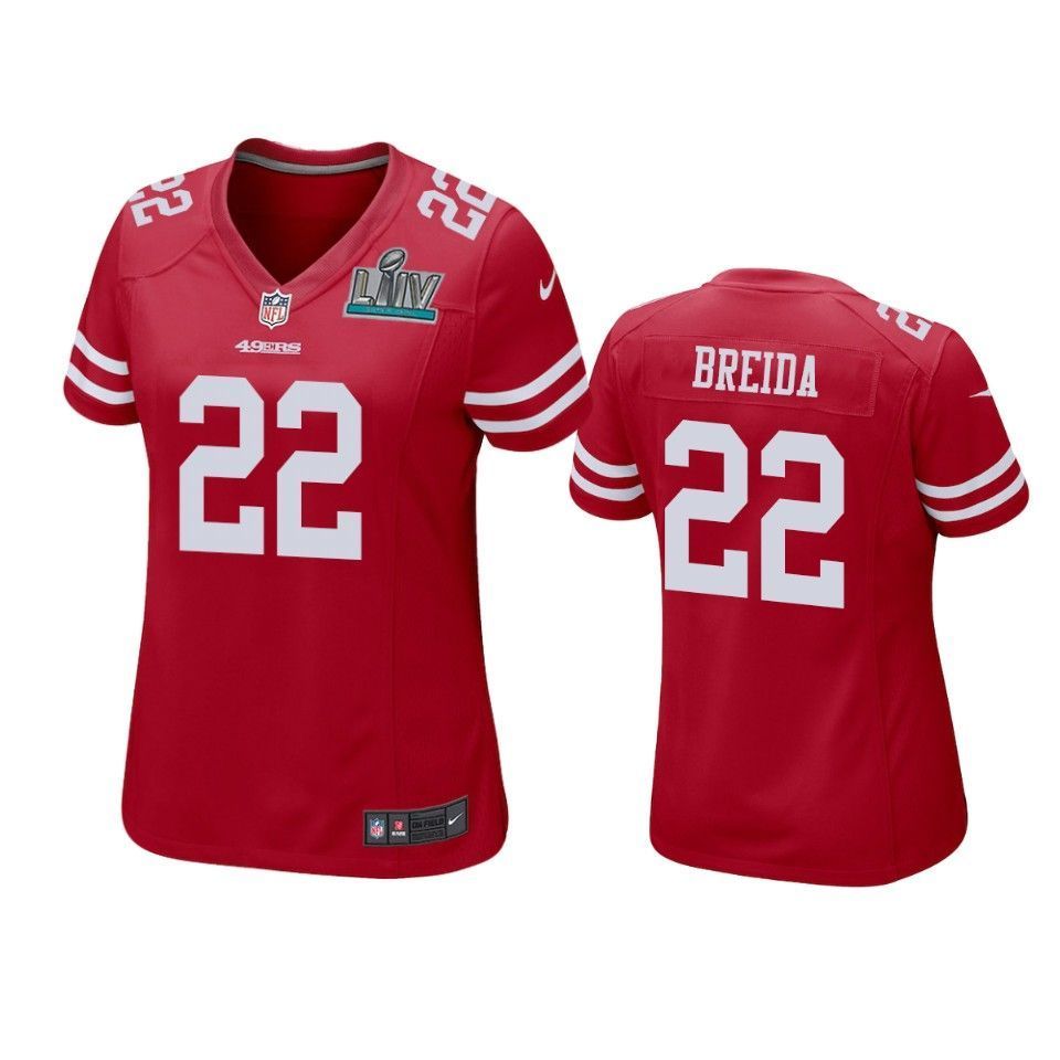 Women's San Francisco 49ers Matt Breida Scarlet Super Bowl LIV Game Jersey - Friend Lounge Store - Shop for All Things Jerseys Sports - PersonalJerseys