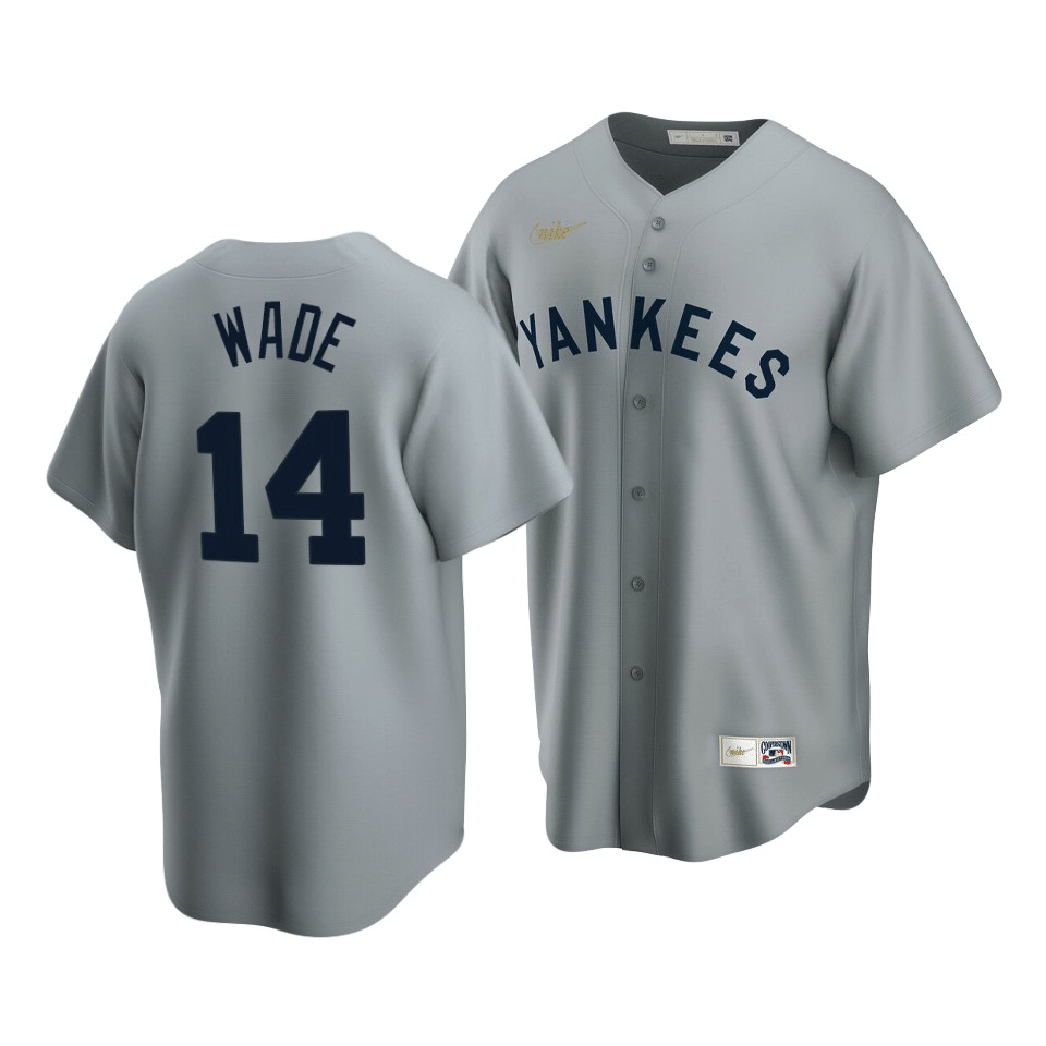 Men's New York Yankees Tyler Wade #14 Cooperstown Collection Gray Road Jersey - Friend Lounge Store - Shop for All Things Jerseys Sports - PersonalJerseys