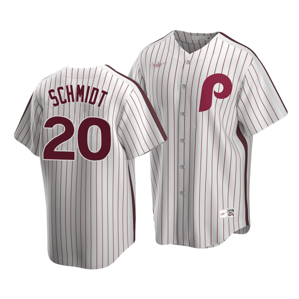 Men's Philadelphia Phillies Mike Schmidt #20 Cooperstown Collection White Home Jersey - Friend Lounge Store - Shop for All Things Jerseys Sports - PersonalJerseys