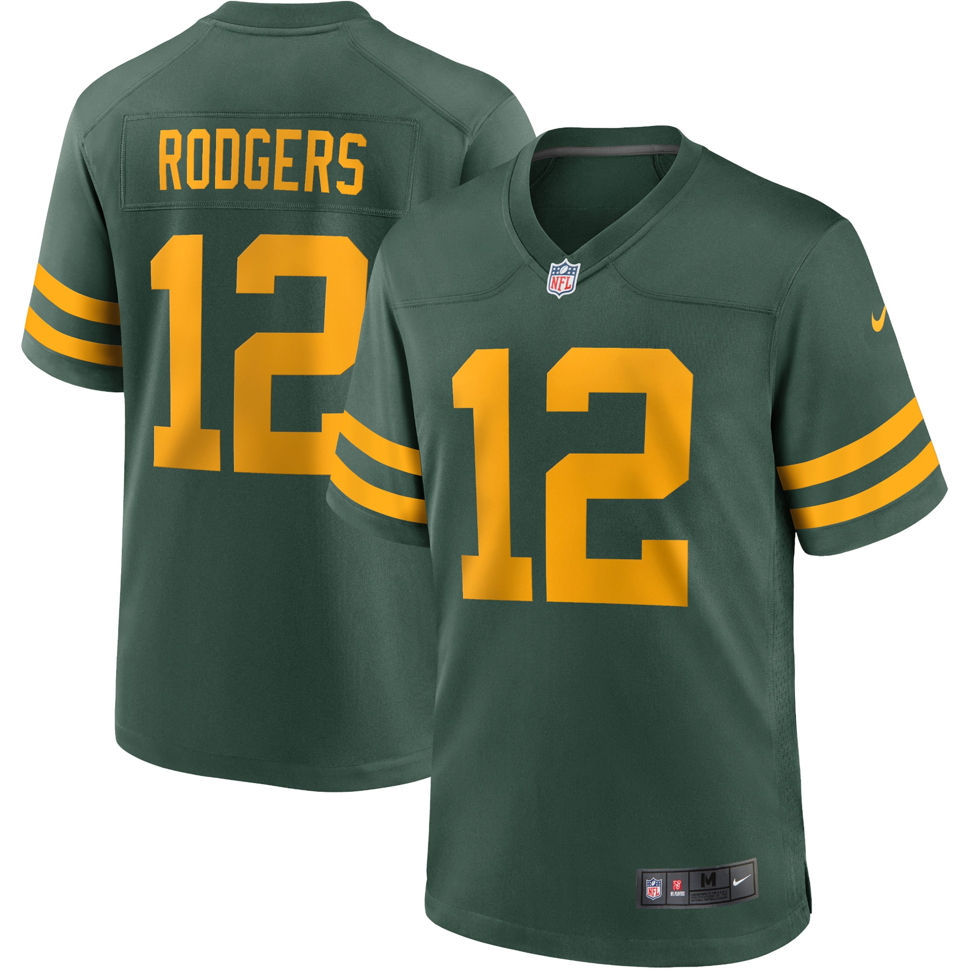 Green Bay Packers Aaron Rodgers Green Alternate Game Player Jersey for Youth Women Men - Friend Lounge Store - Shop for All Things Jerseys Sports - PersonalJerseys