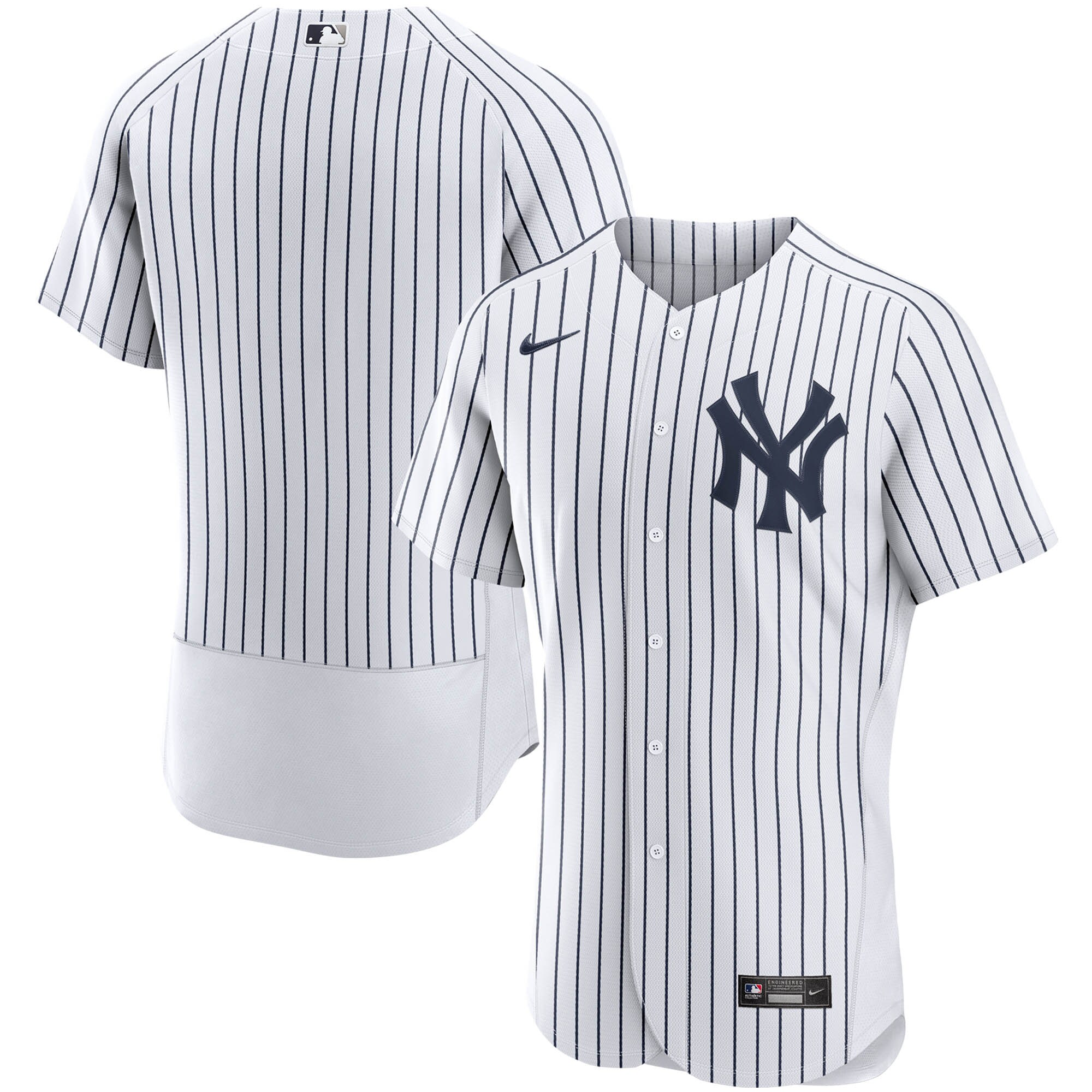 New York Yankees Nike Home Authentic Team Jersey - White - PersonalJerseys