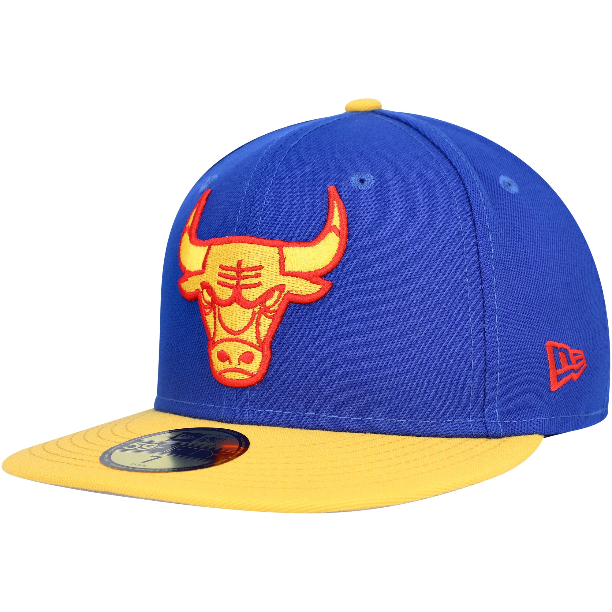 Chicago Bulls New Era Side Patch 59FIFTY Fitted Hat - Blue - PersonalJerseys