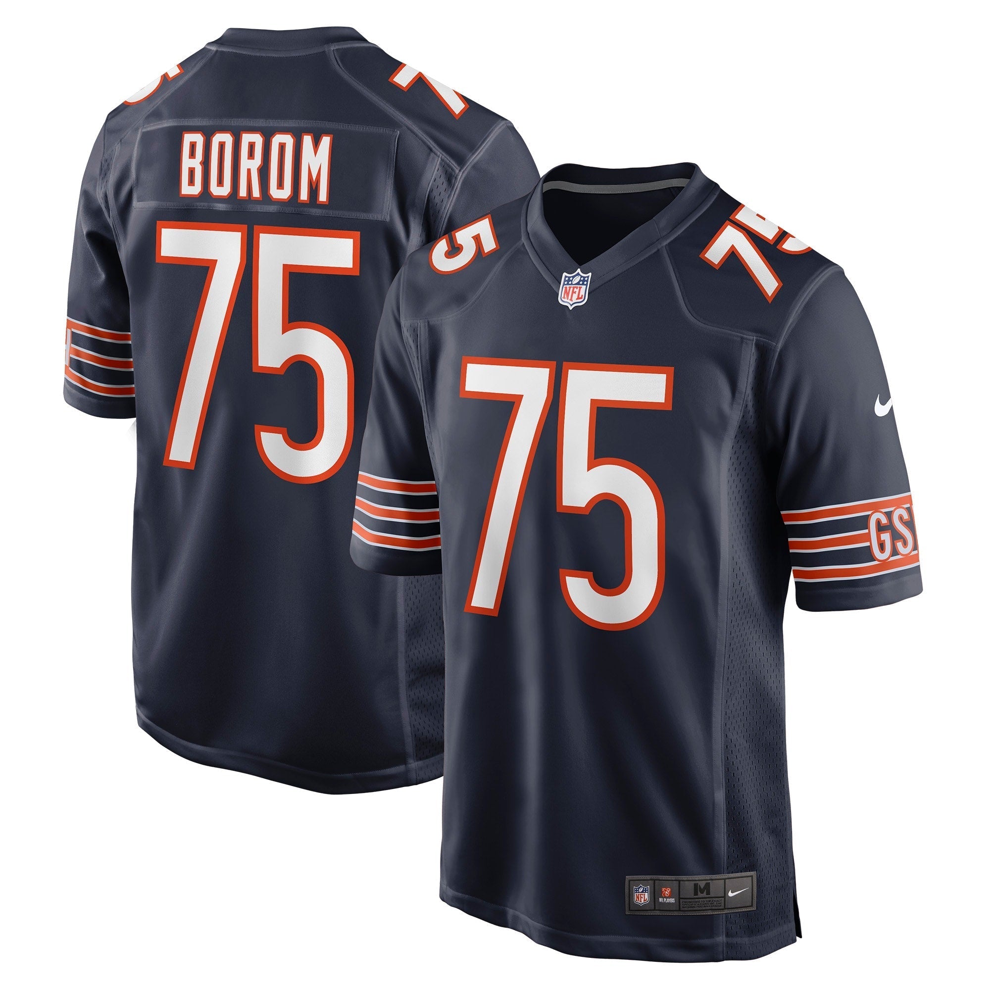 Men's Nike Larry Borom Navy Chicago Bears Game Jersey - PersonalJerseys