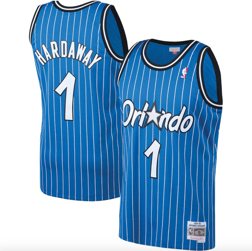 Mens Anfernee 'Penny' Hardaway Orlando Magic Mitchell & Ness Blue 1994-95 Hardwood Classics Swingman Jersey - Sports Wear Jersey - PersonalJerseys