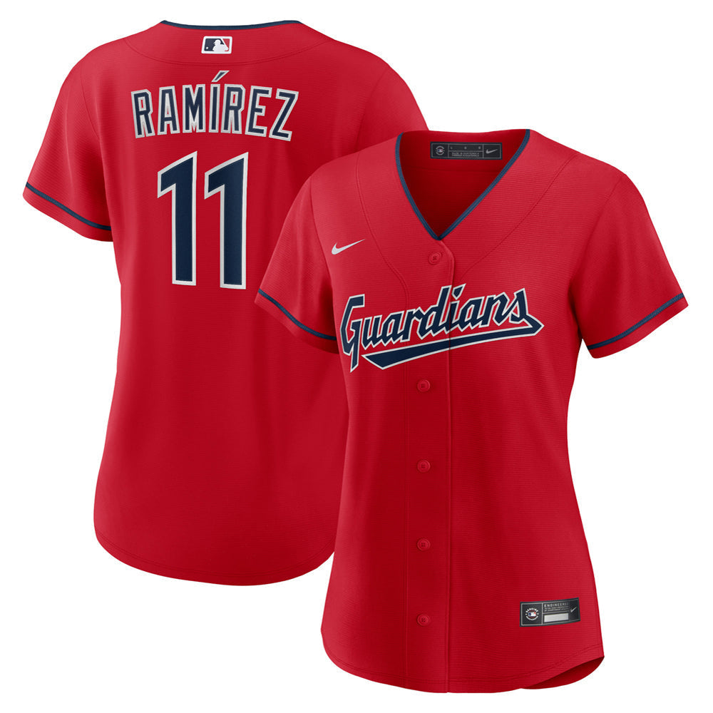 Women's Cleveland Guardians Jose Ramirez Alternate Player Jersey - Red - PersonalJerseys