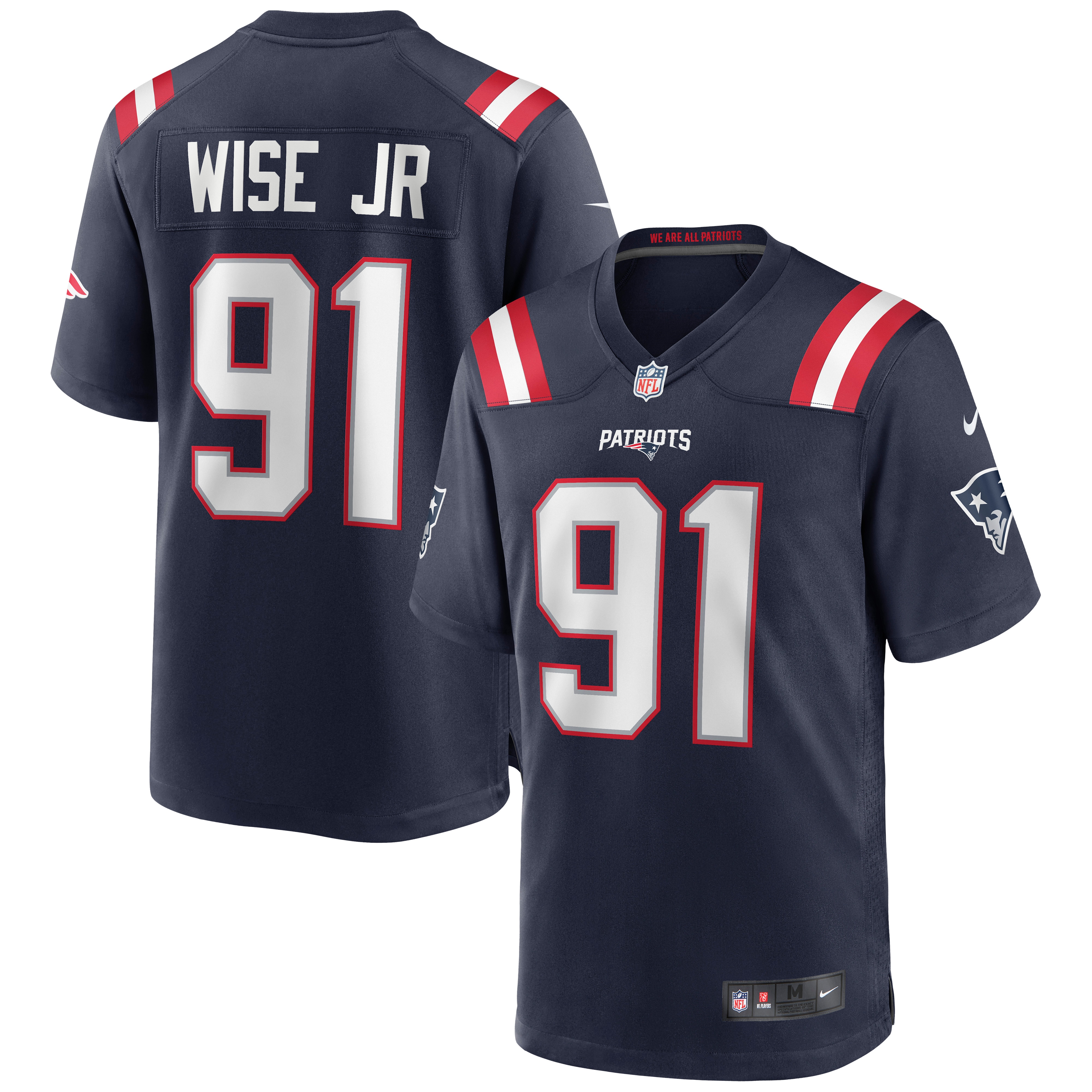 New England Patriots Deatrich Wise Jr. Navy Game Jersey for Youth Women Men - Friend Lounge Store - Shop for All Things Jerseys Sports - PersonalJerseys