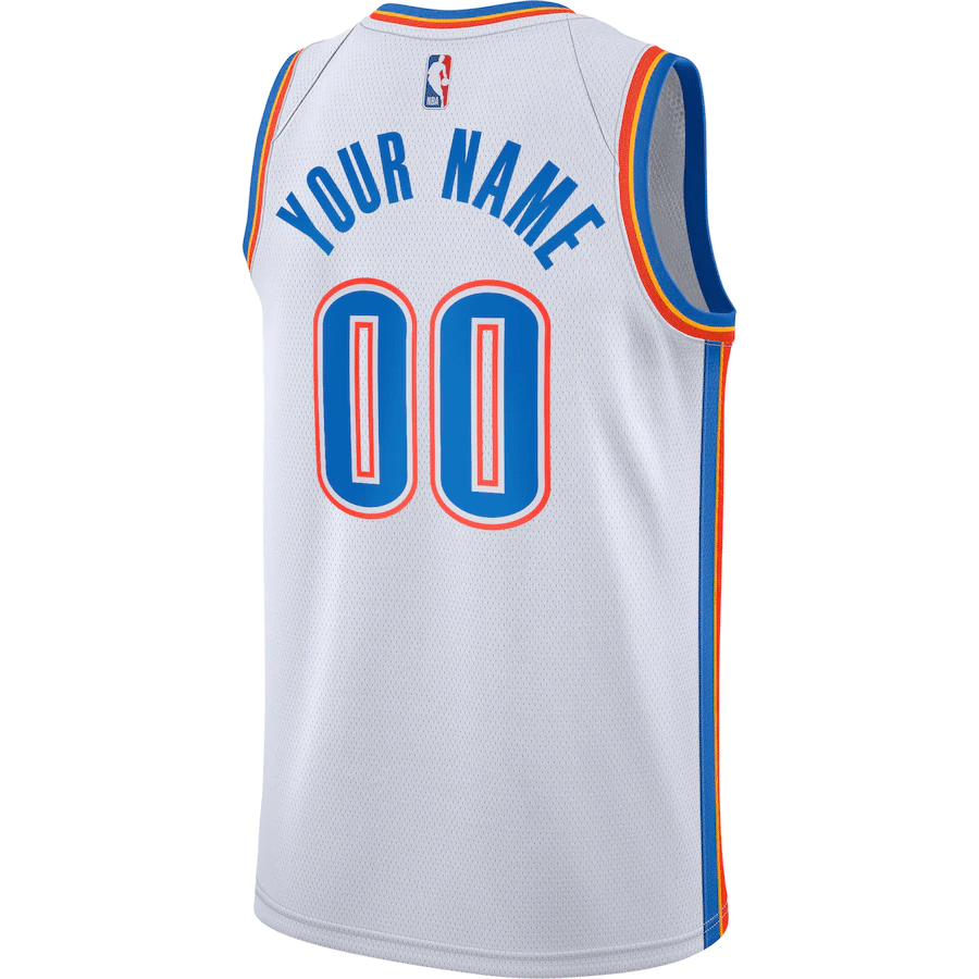 Oklahoma City Thunder 202021 Swingman Custom Jersey ??? Association Edition - White - Friend Lounge Store - Shop for All Things Jerseys Sports - PersonalJerseys