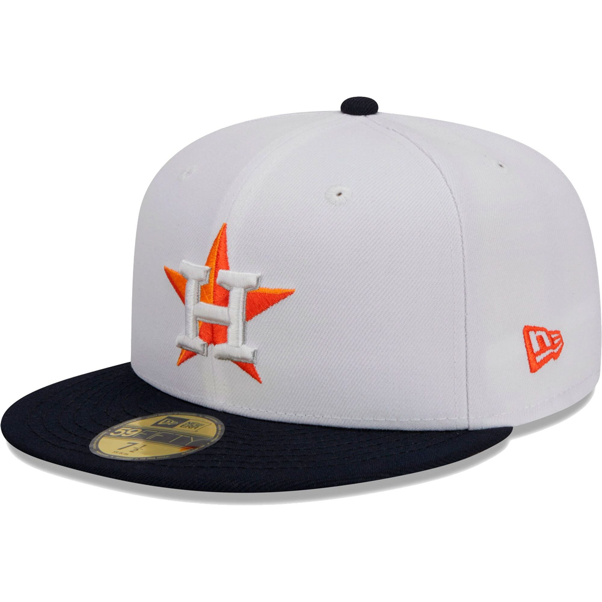 Houston Astros New Era Optic 59FIFTY Fitted Hat - White/Navy - PersonalJerseys
