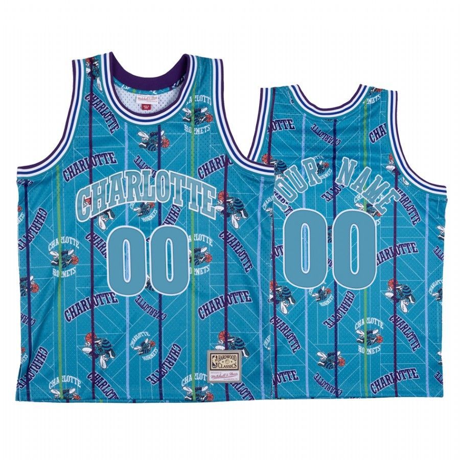 Custom #00 Charlotte Hornets Blue Tear Up Pack Jersey - Friend Lounge Store - Shop for All Things Jerseys Sports - PersonalJerseys