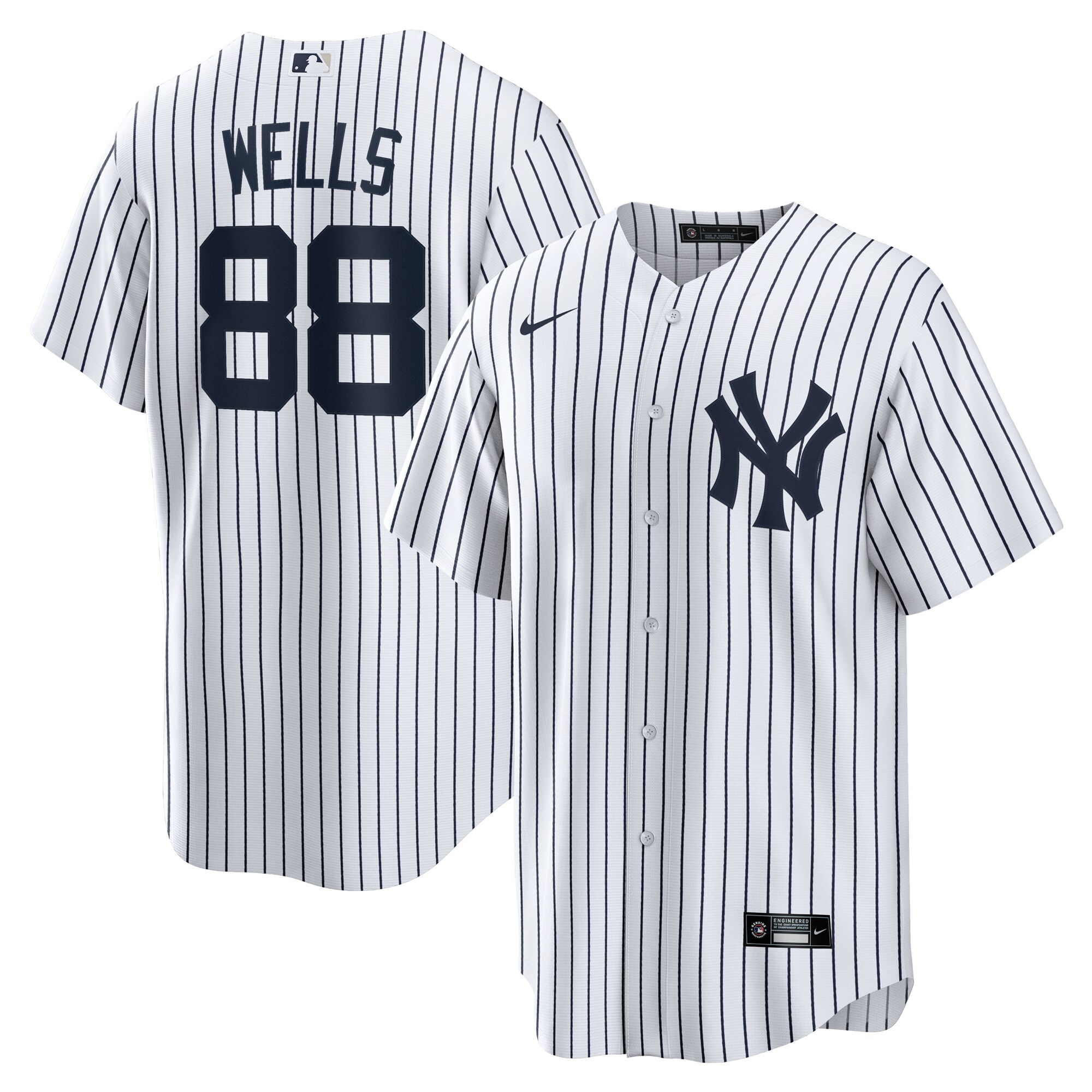 Austin Wells New York Yankees Nike Home Official Replica Player Jersey - White - PersonalJerseys