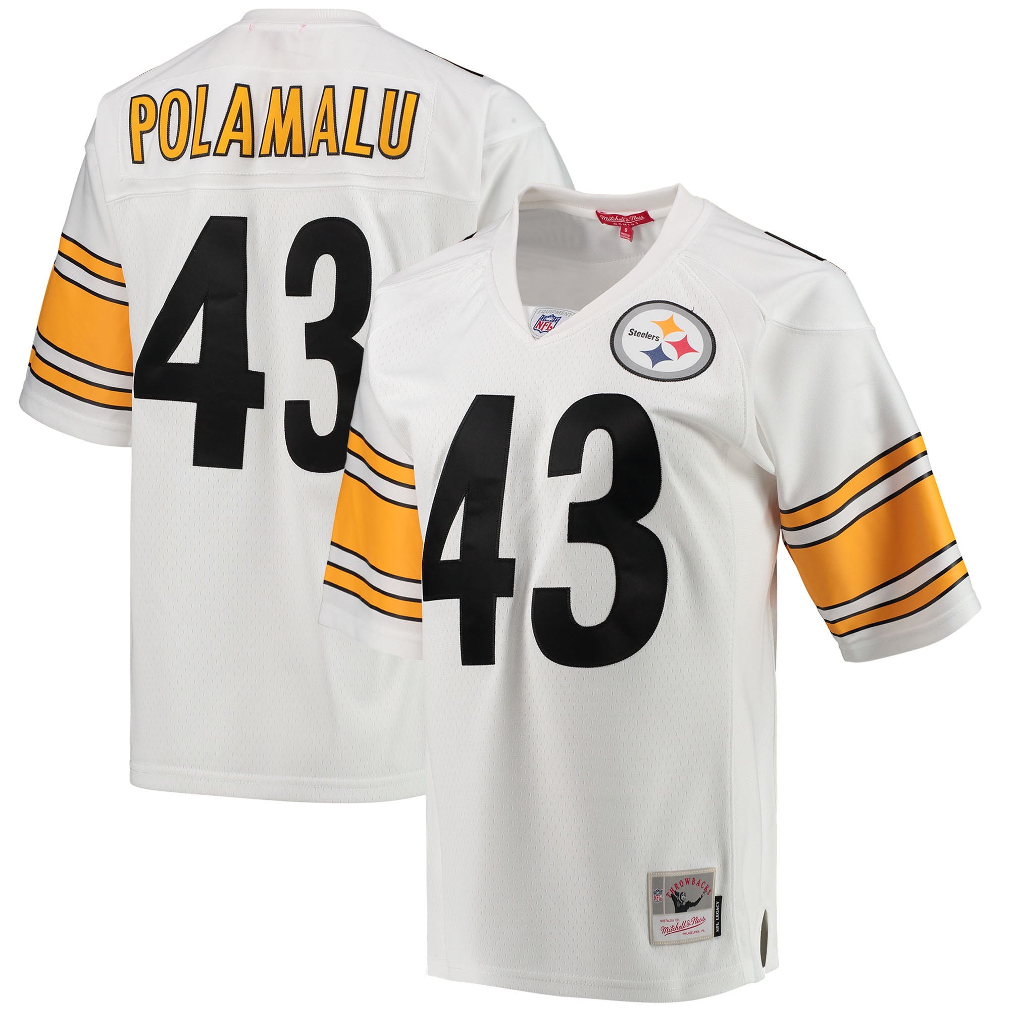 Troy Polamalu Pittsburgh Steelers Mitchell & Ness Women's 2005 Legacy Replica Team Jersey - White - PersonalJerseys