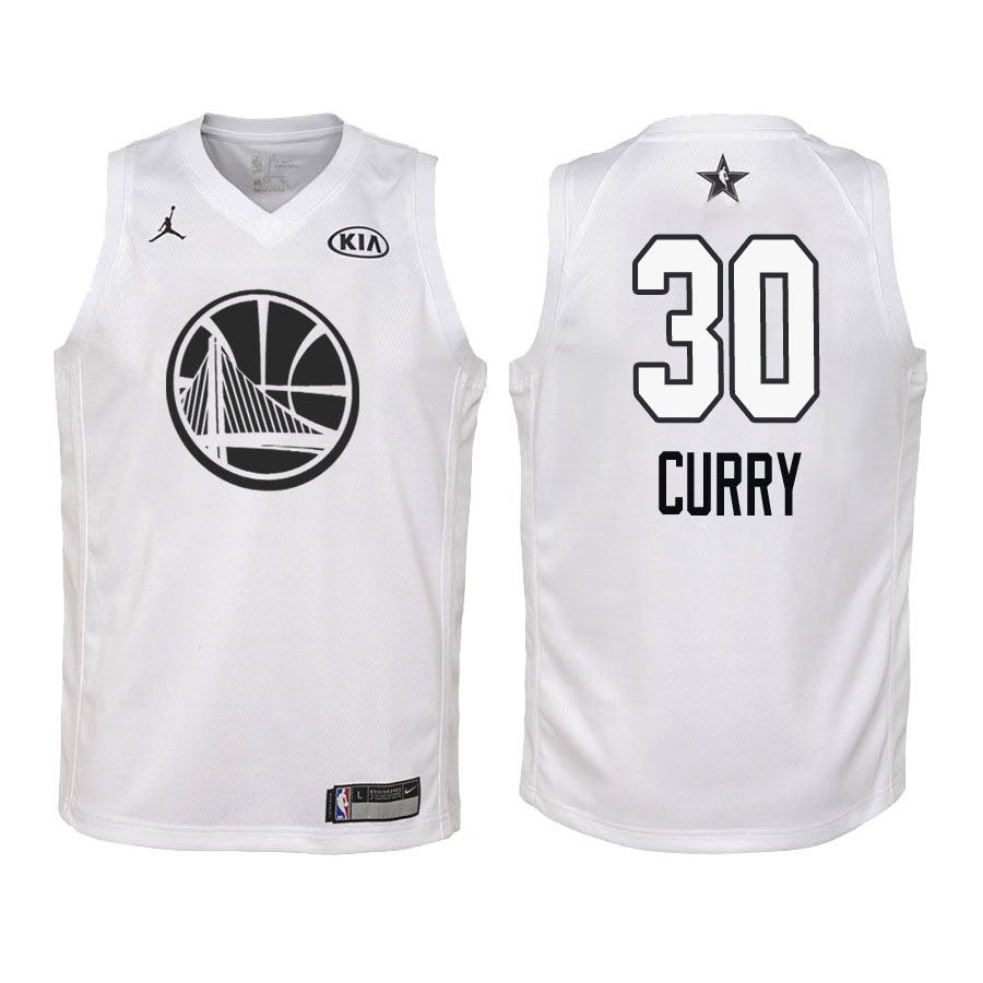 2018 All-Star Warriors Youth Stephen Curry #30 White Jersey - Friend Lounge Store - Shop for All Things Jerseys Sports - PersonalJerseys