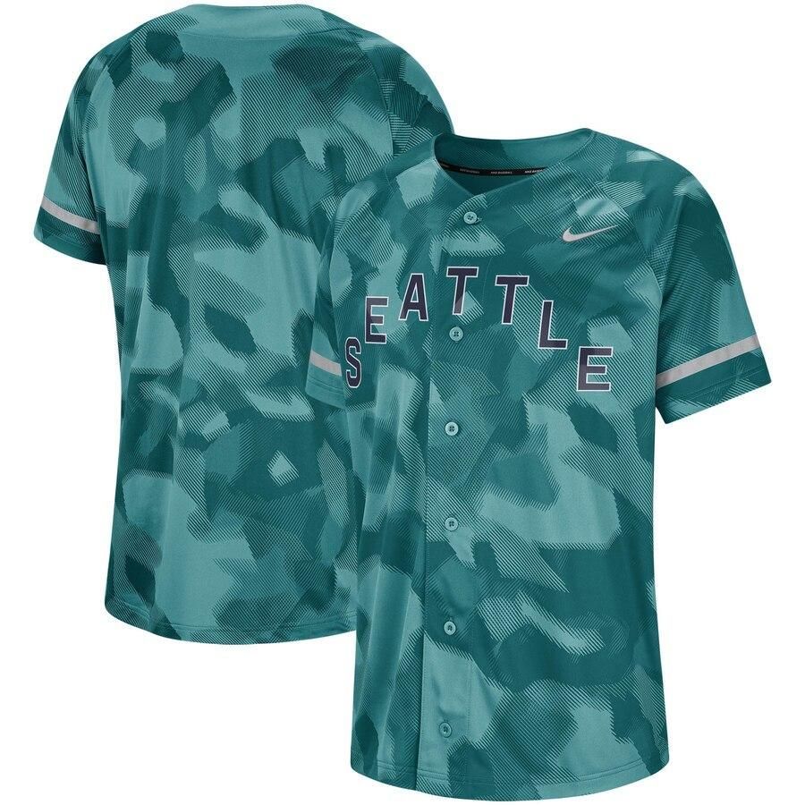 Seattle Mariners Camo Jersey - Aqua - Friend Lounge Store - Shop for All Things Jerseys Sports - PersonalJerseys