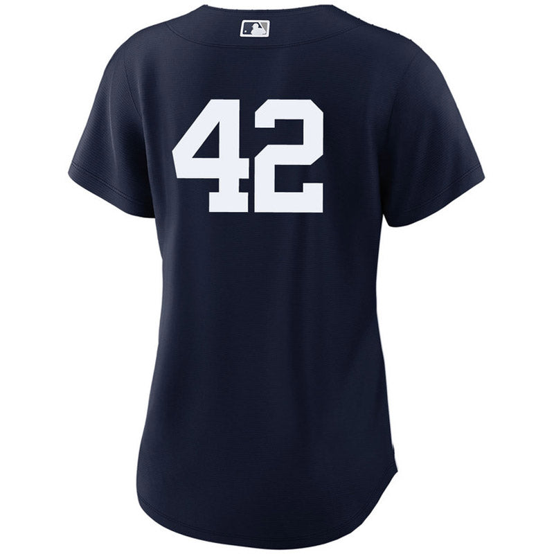 Women's New York Yankees Mariano Rivera Replica Alternate Jersey - Navy - Sports Wear Jersey - PersonalJerseys