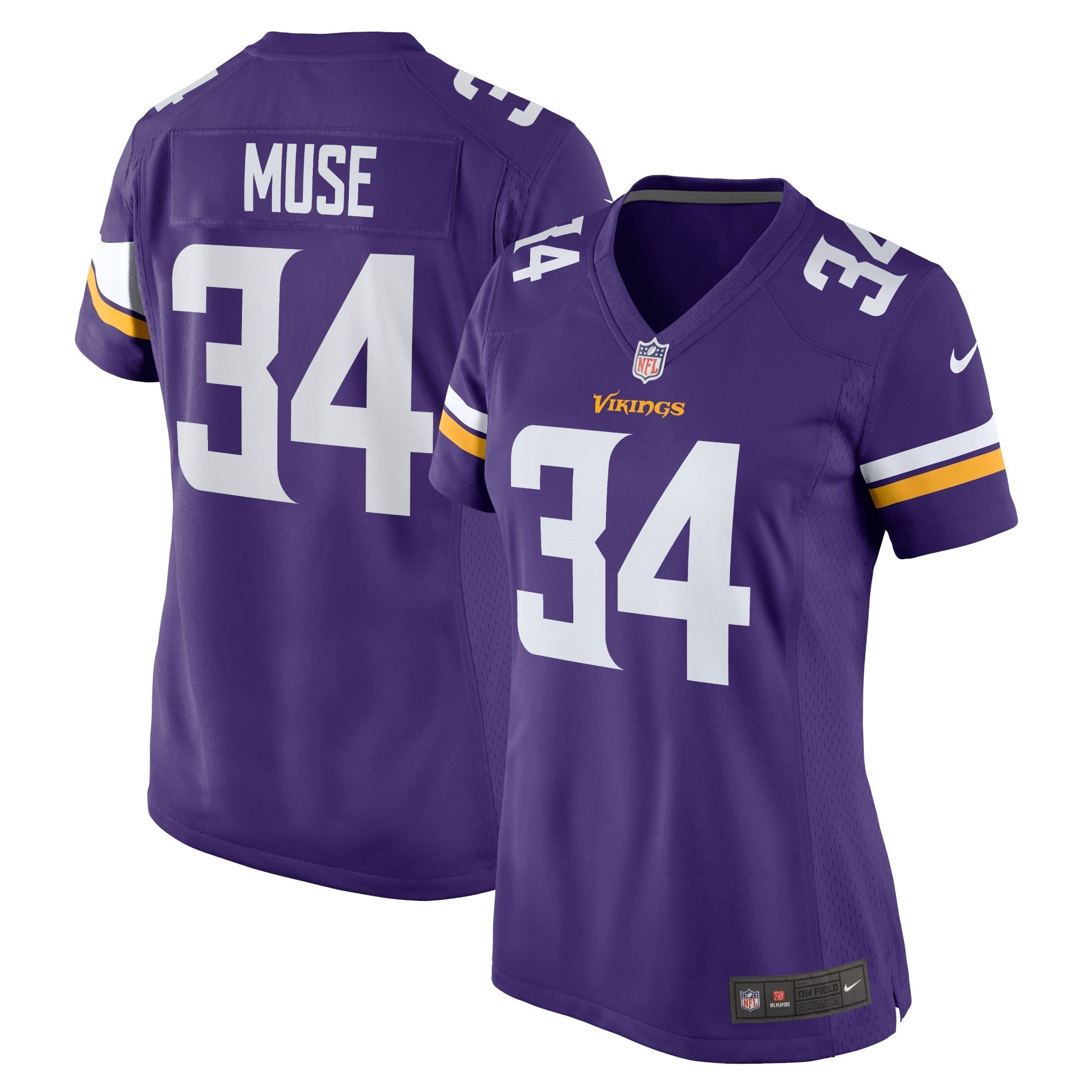 Women's Nike Nick Muse Purple Minnesota Vikings Home Game Player Jersey - PersonalJerseys