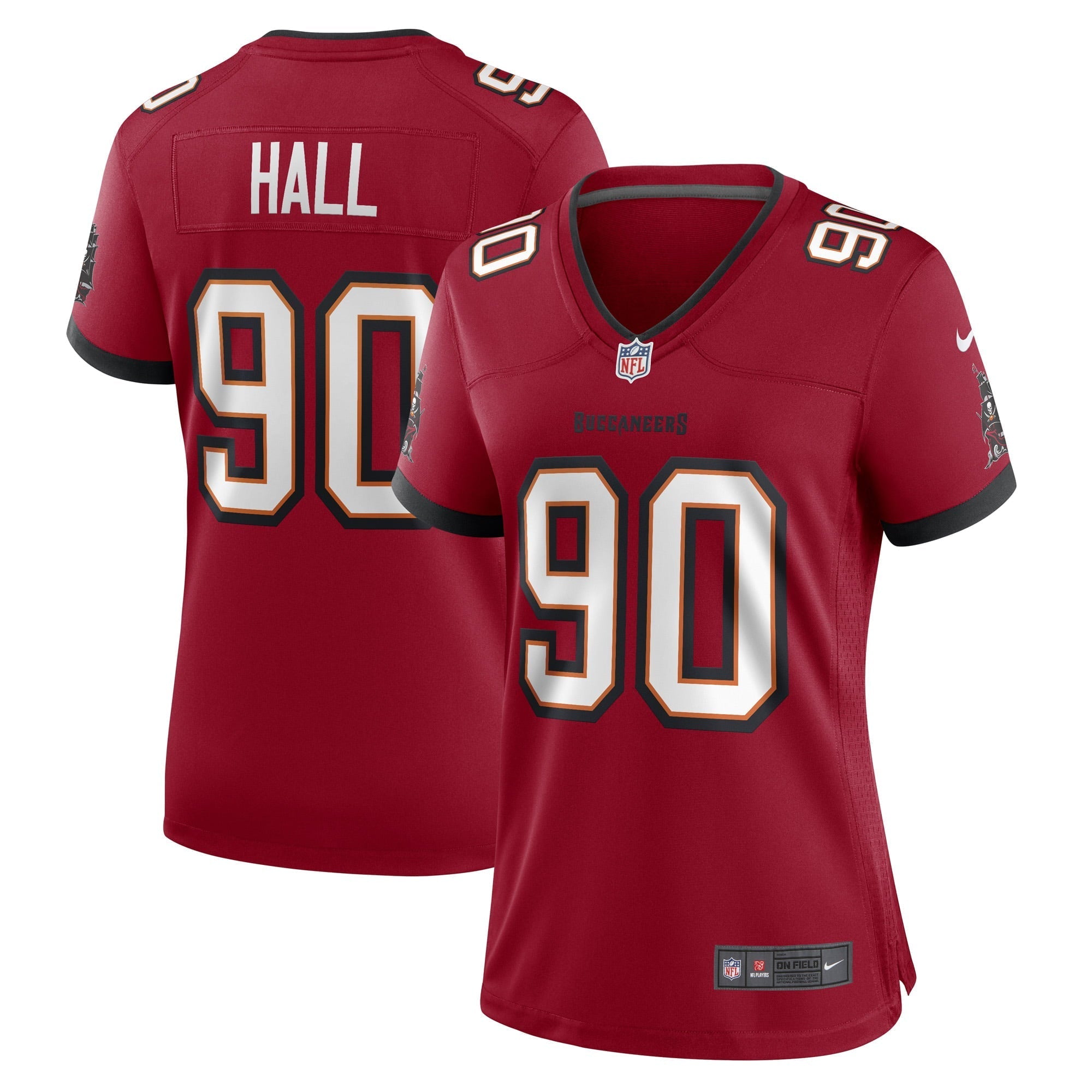 Women's Nike Logan Hall Red Tampa Bay Buccaneers Game Player Jersey - PersonalJerseys