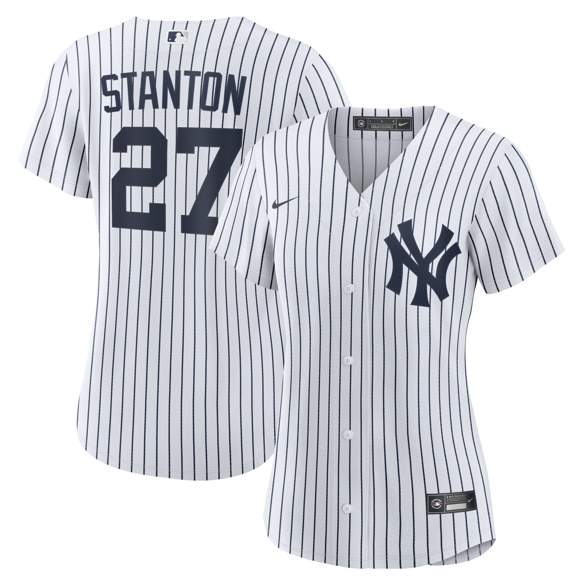 Women's Nike Giancarlo Stanton White New York Yankees Home Replica Player Jersey - PersonalJerseys