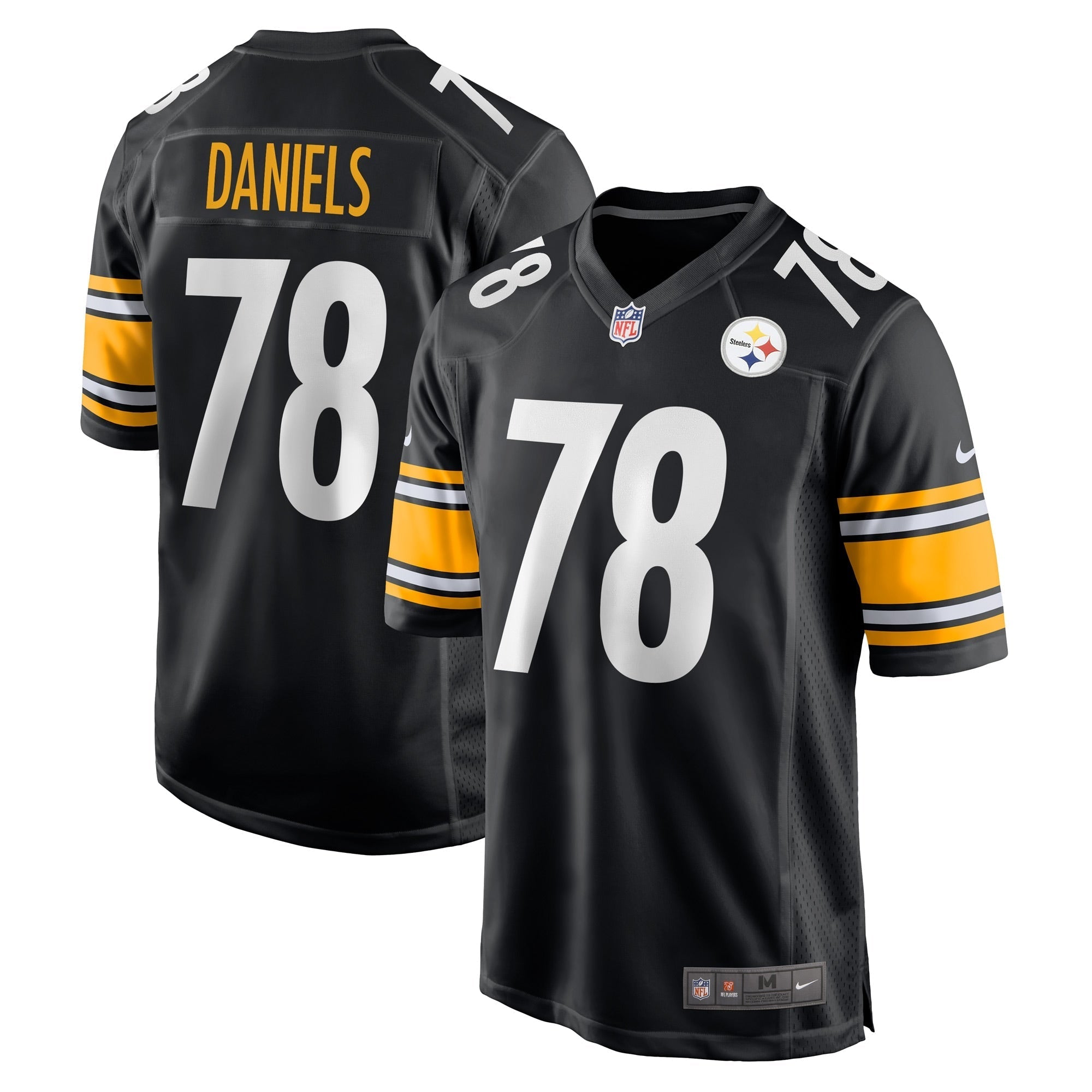 Men's Nike James Daniels Black Pittsburgh Steelers Game Player Jersey - PersonalJerseys