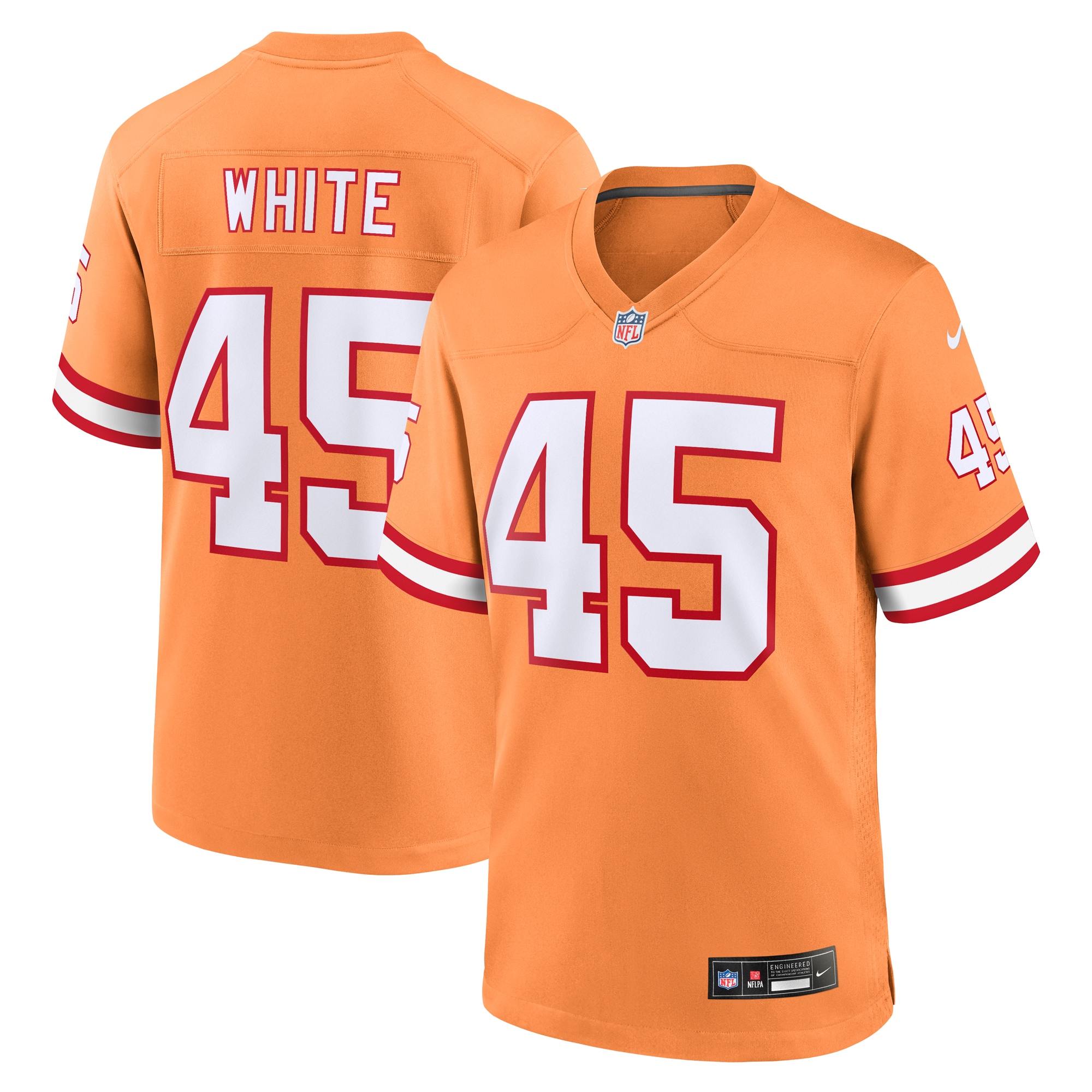 Tampa Bay Buccaneers Devin White Orange Throwback Game Jersey for Youth Women Men - Friend Lounge Store - Shop for All Things Jerseys Sports - PersonalJerseys