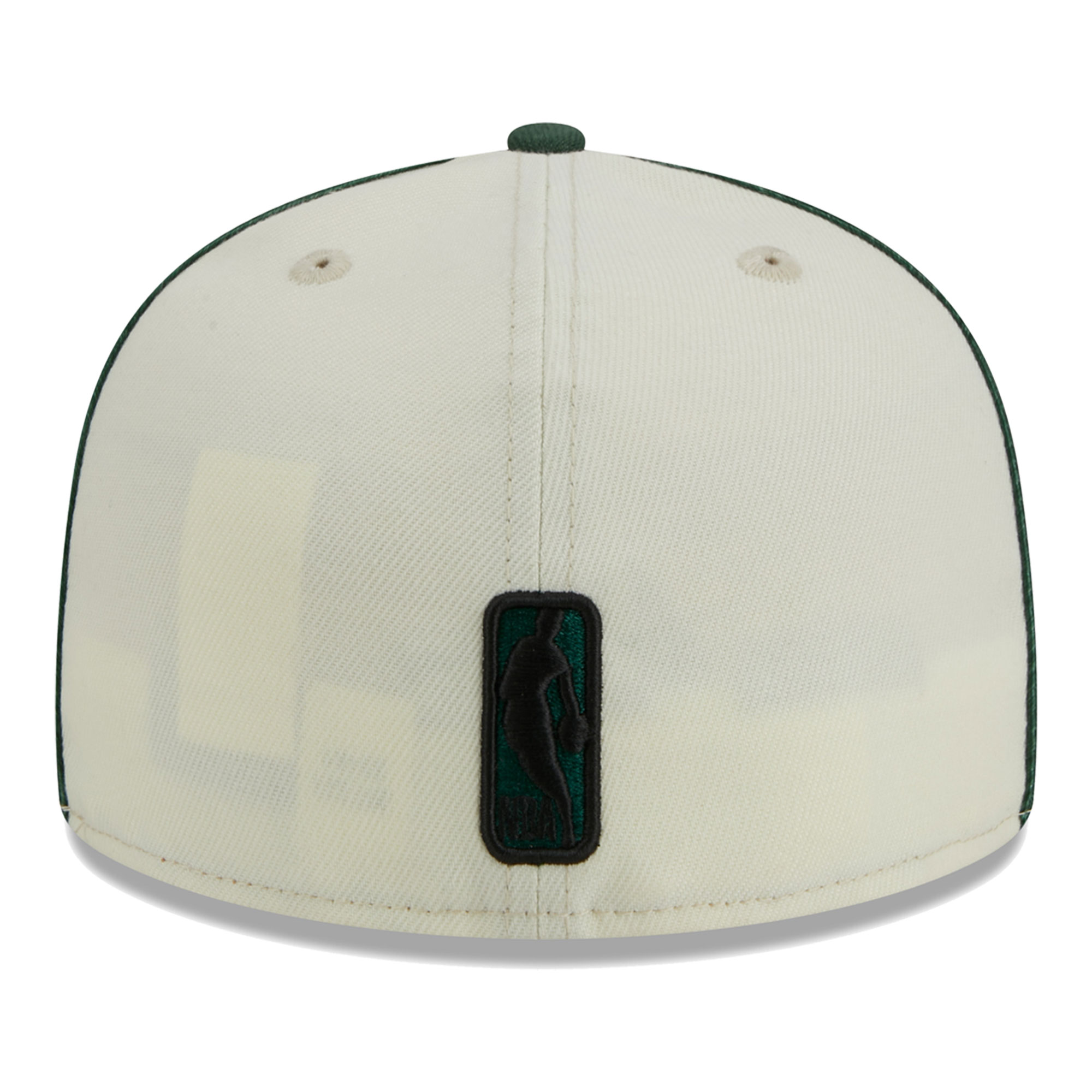 Milwaukee Bucks New Era Piping 2-Tone 59FIFTY Fitted Hat - Cream/Hunter Green - PersonalJerseys