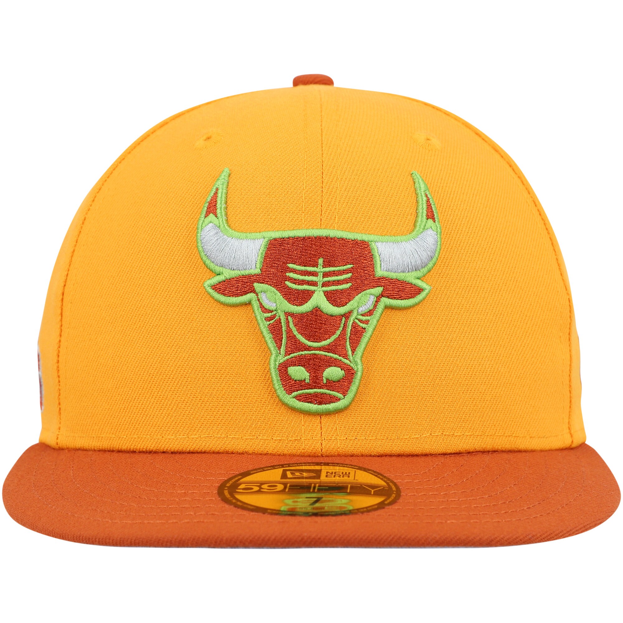 Chicago Bulls New Era 59FIFTY Fitted Hat - Gold/Rust - PersonalJerseys