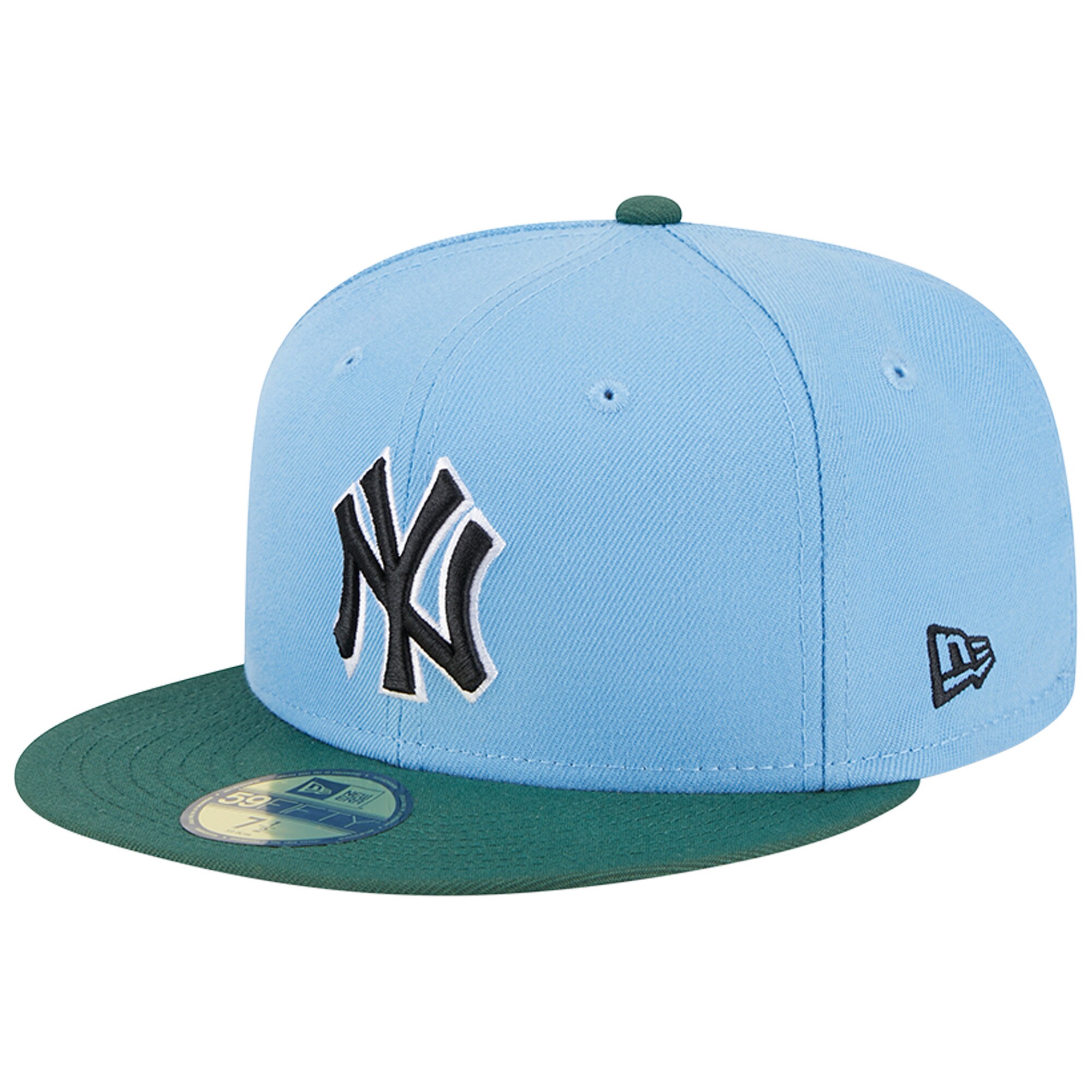 New York Yankees New Era 2000 Subway Series 59FIFTY Fitted Hat - Sky Blue/Cilantro - PersonalJerseys