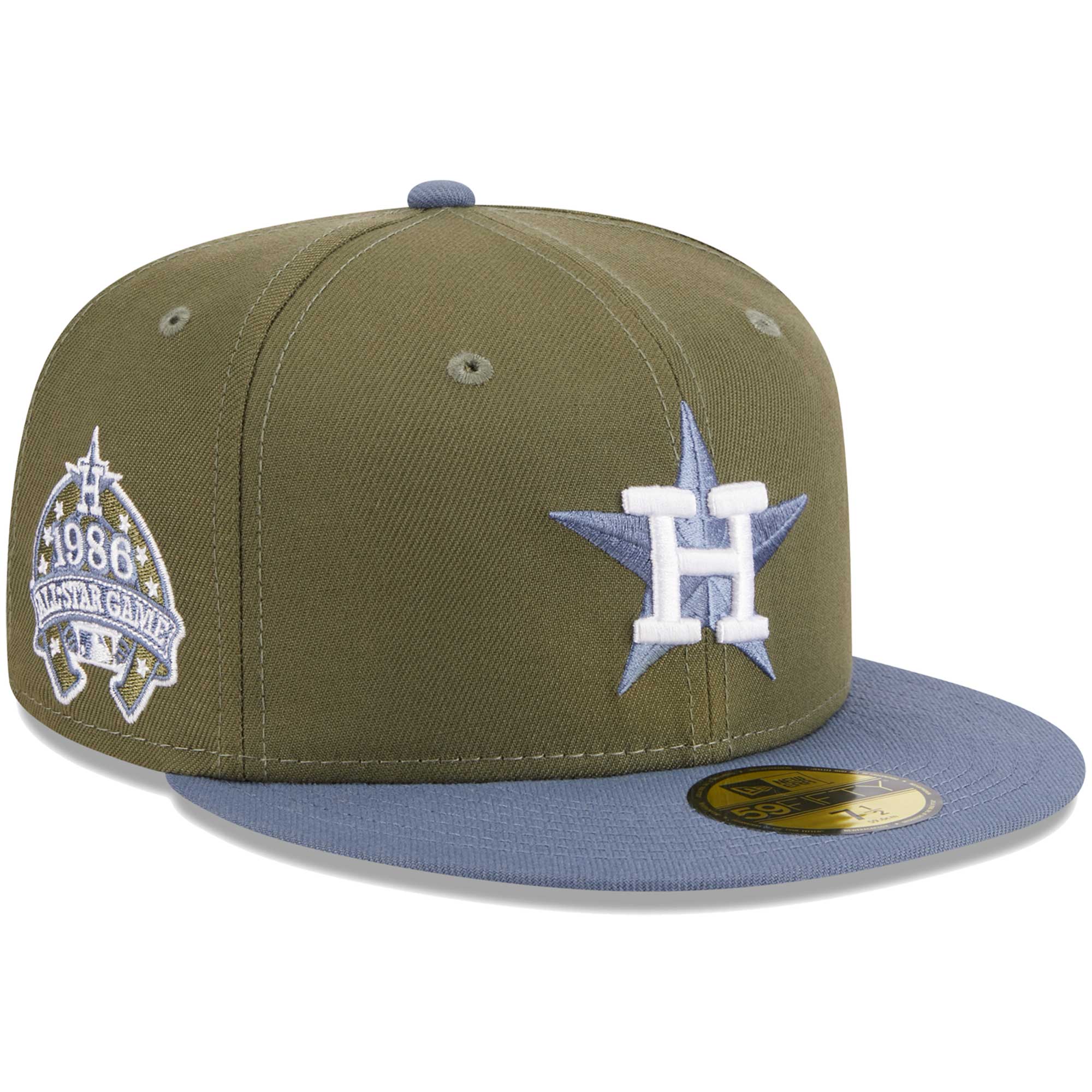 Houston Astros New Era 59FIFTY Fitted Hat - Olive/Blue - PersonalJerseys