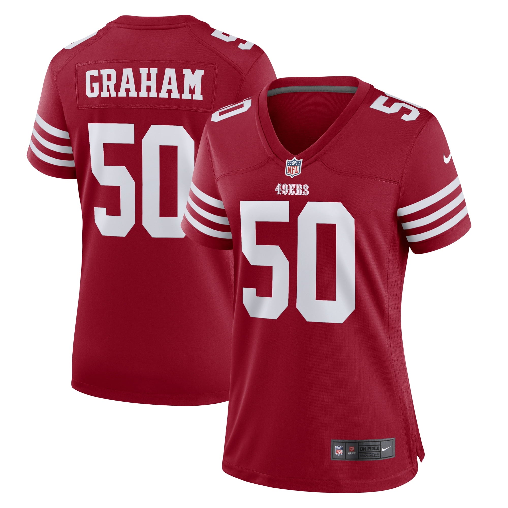 Women's Nike Jalen Graham Scarlet San Francisco 49ers Team Game Jersey - PersonalJerseys