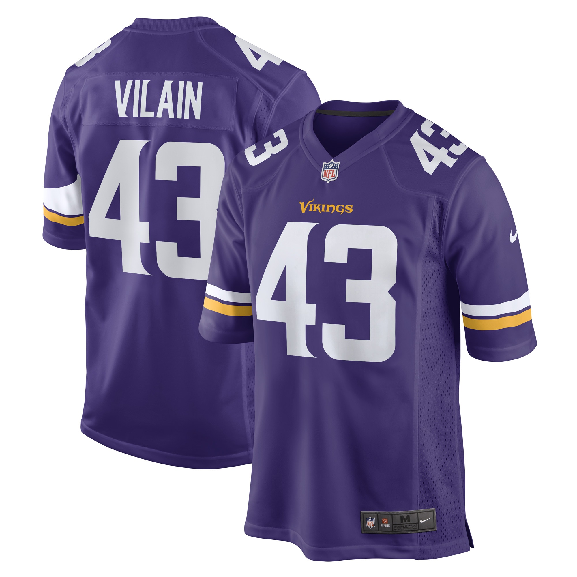 Luiji Vilain Minnesota Vikings Nike Game Player Jersey - Purple - PersonalJerseys