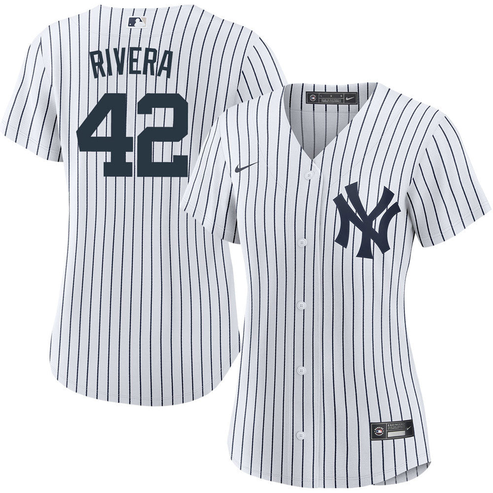 Women's New York Yankees Mariano Rivera Replica Home Jersey - White - PersonalJerseys