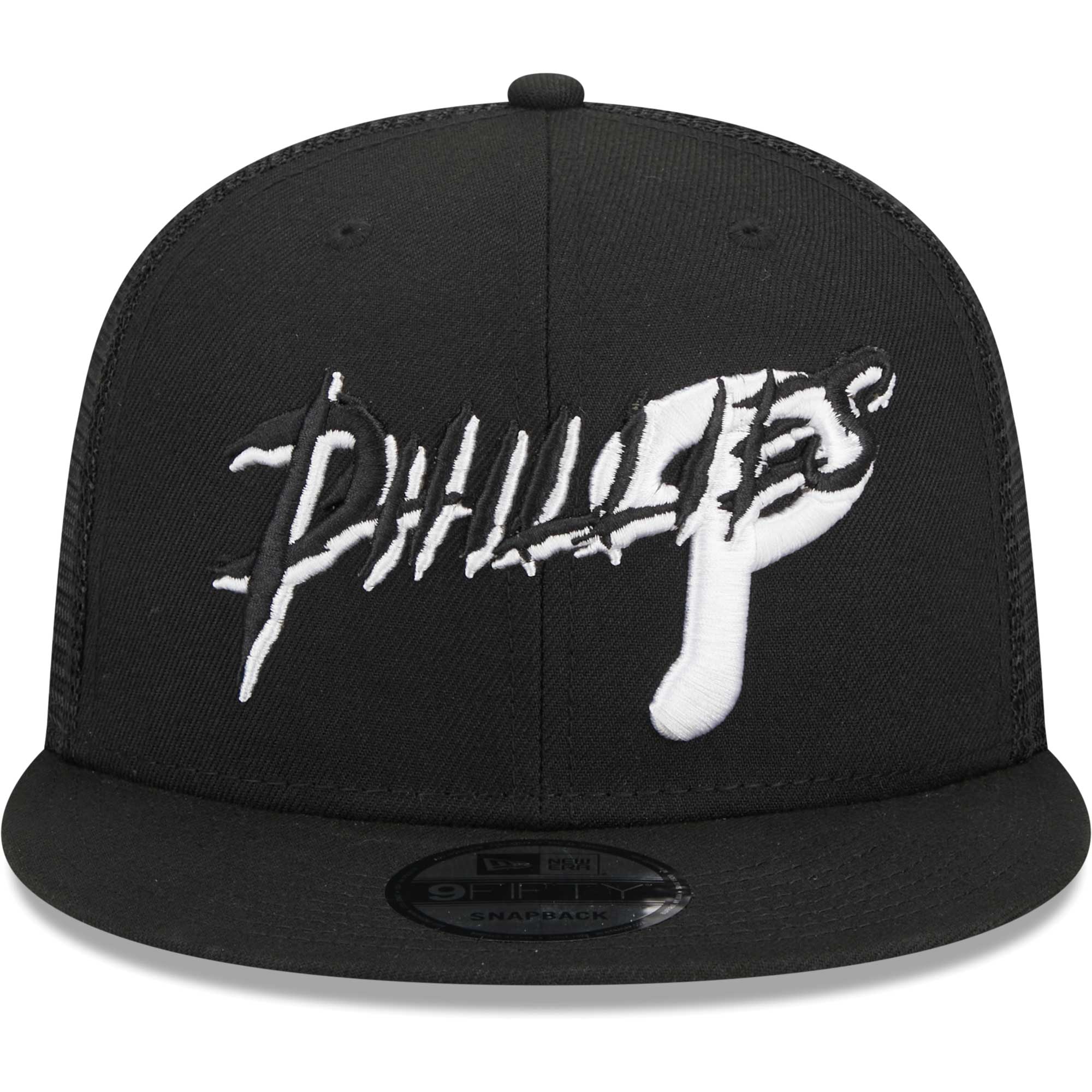 Philadelphia Phillies New Era Street Trucker 9FIFTY Snapback Hat - Black - PersonalJerseys