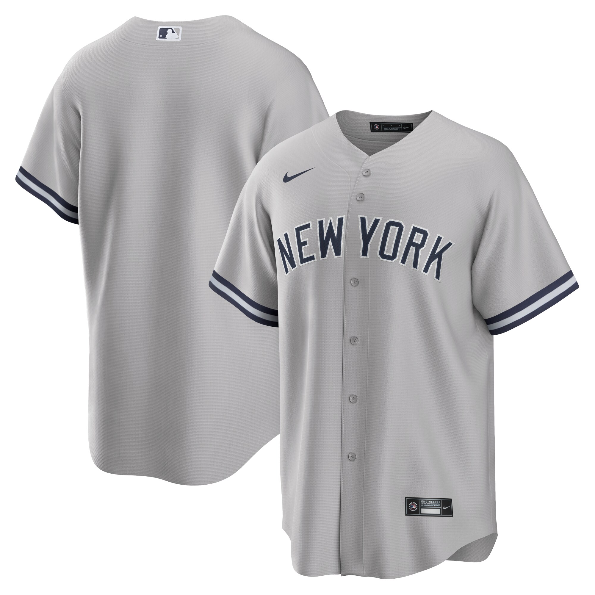 New York Yankees Nike Road Replica Team Jersey - Gray - PersonalJerseys