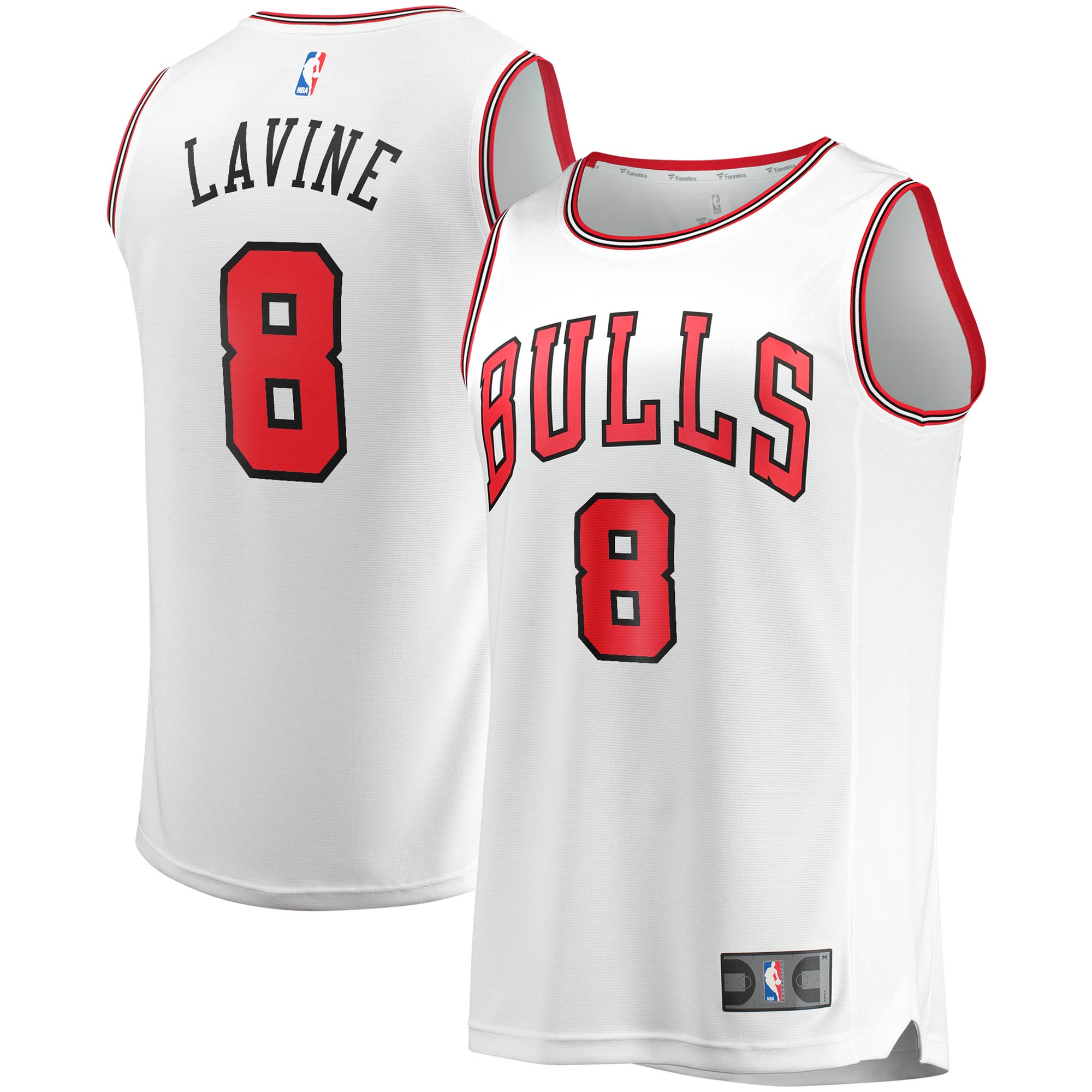 Chicago Bulls Fanatics Branded 2019/20 Fast Break Replica Jersey - Association Edition - White - PersonalJerseys