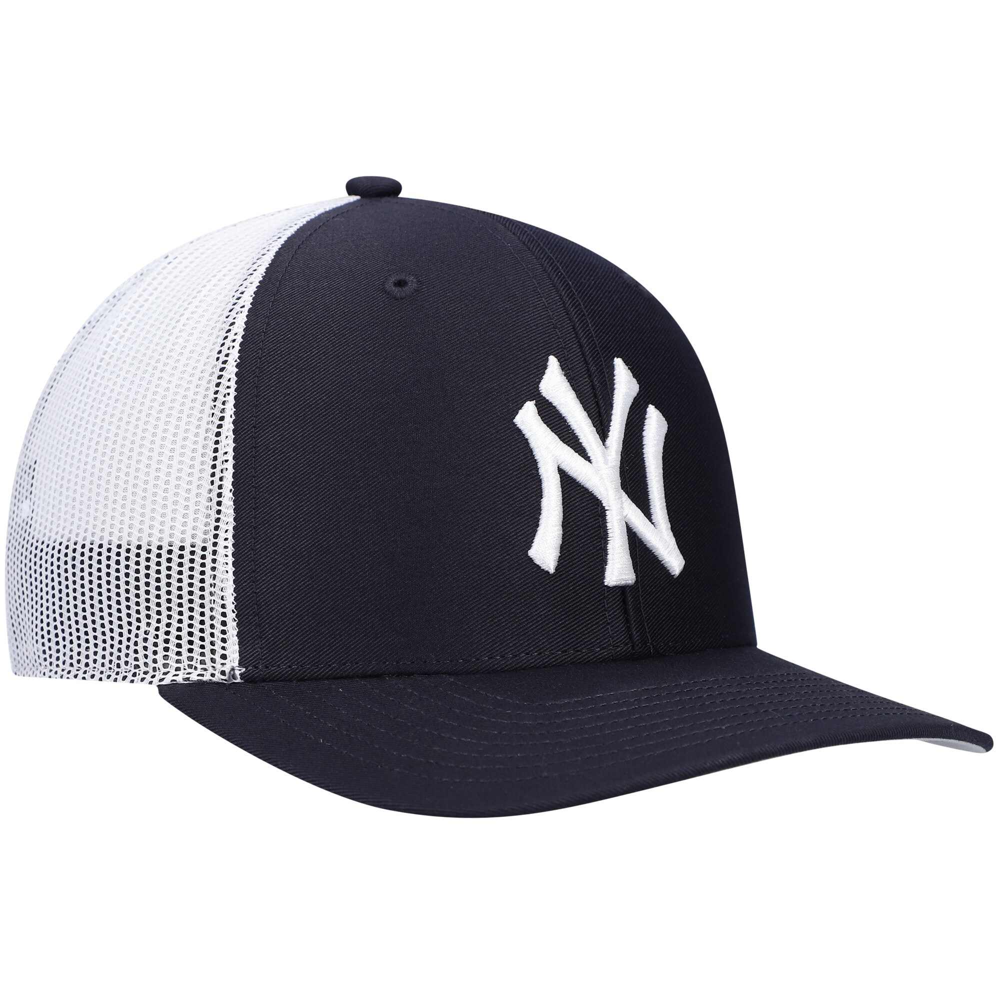 New York Yankees '47 Primary Logo Trucker Snapback Hat - Navy/White - PersonalJerseys