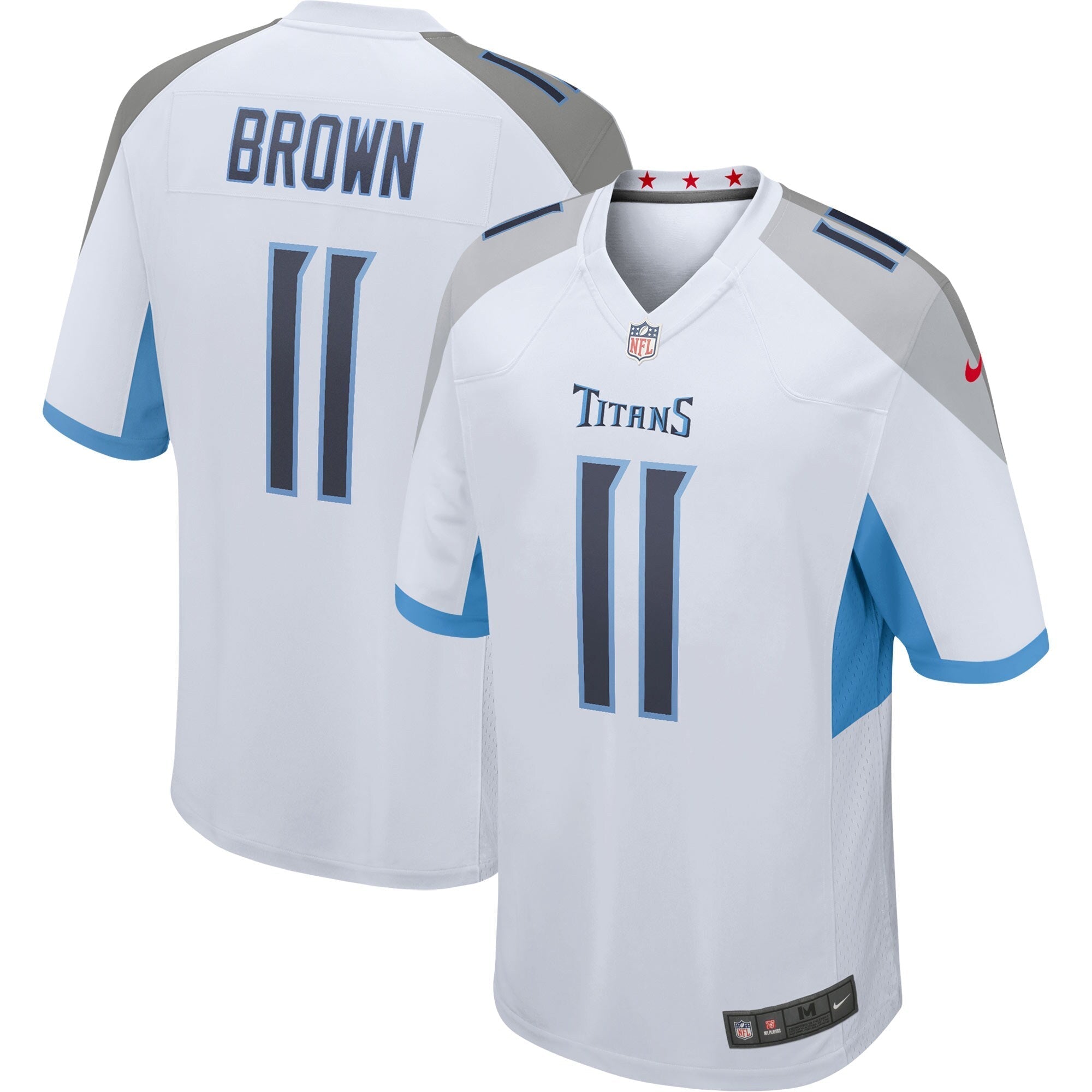 Men's Tennessee Titans AJ Brown Game Vapor Jersey White - PersonalJerseys