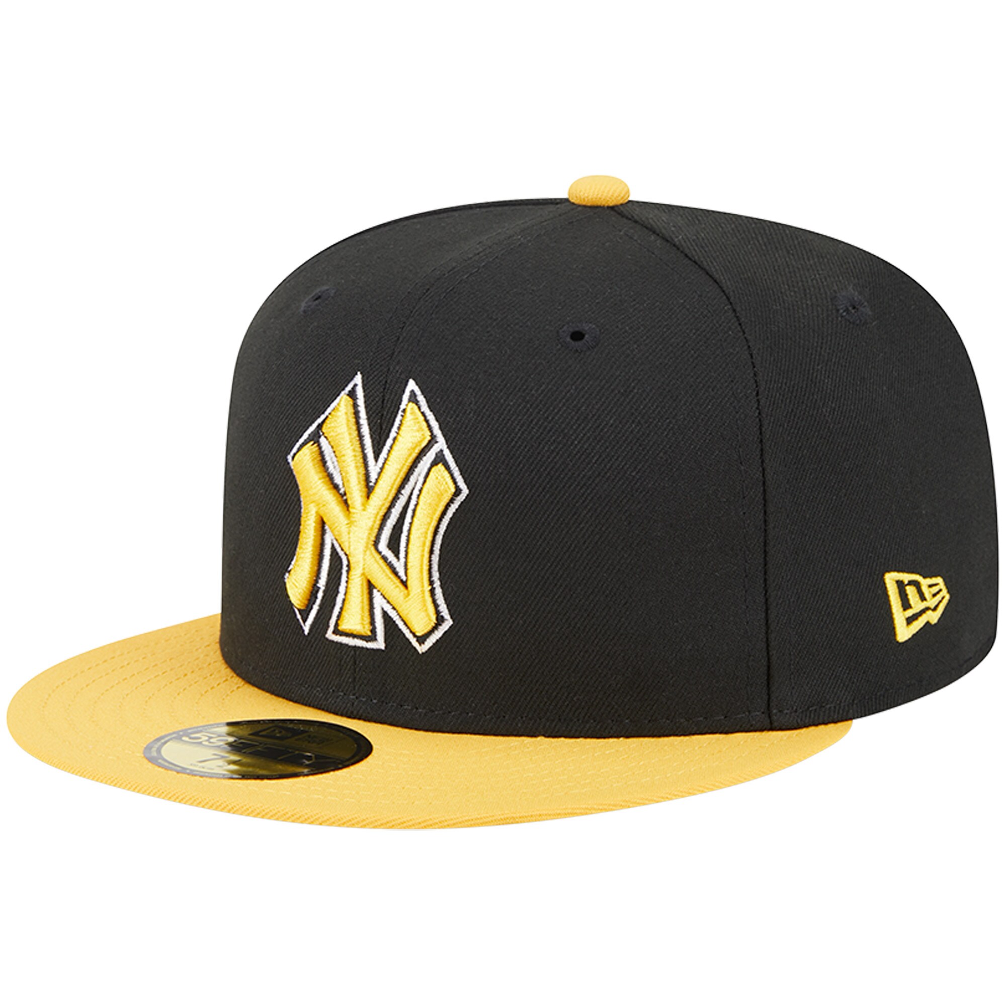 New York Yankees New Era 59FIFTY Fitted Hat - Black/Gold - PersonalJerseys